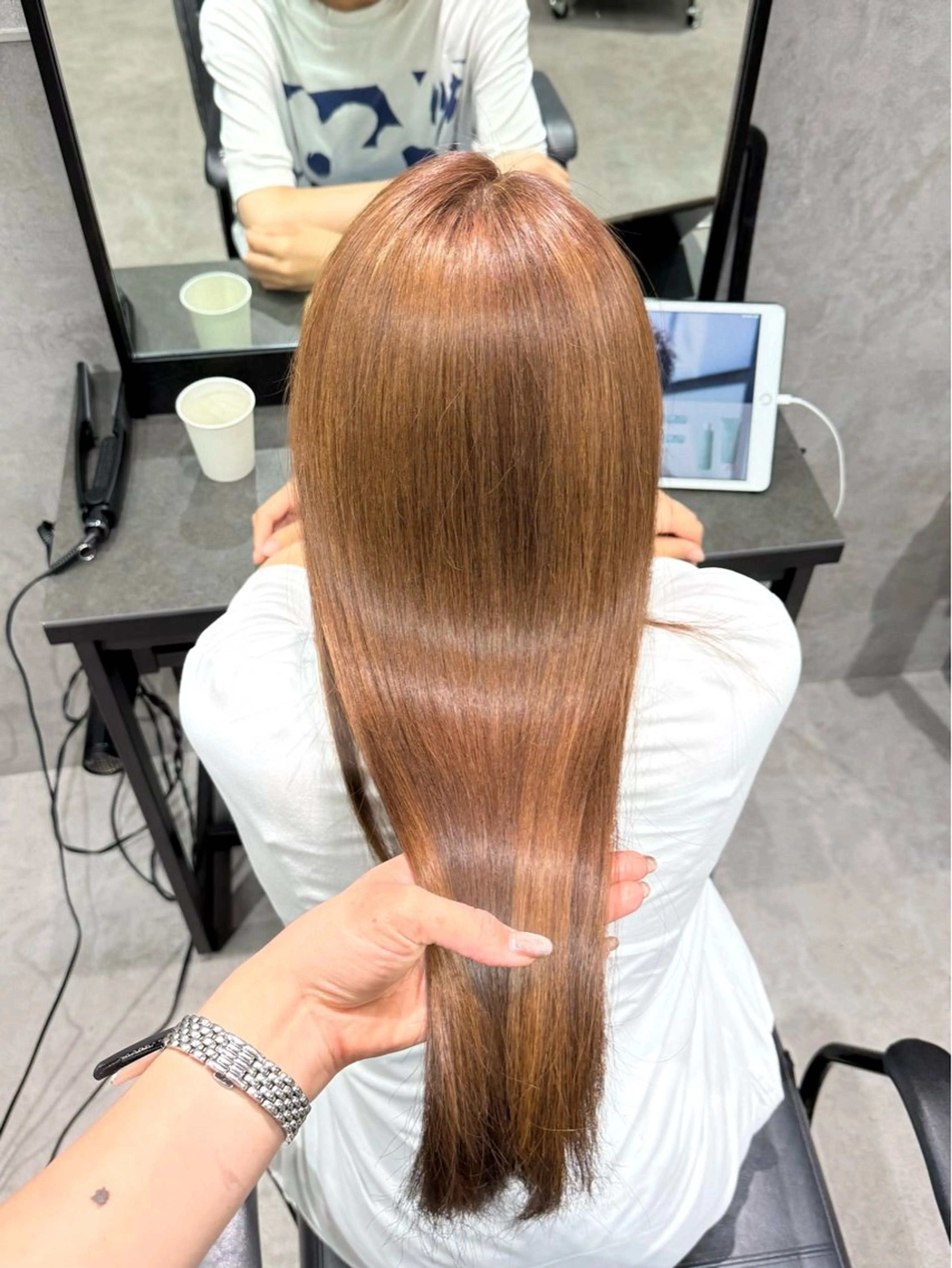 ロング ヘアカラー 透明感ハイトーン ︎︎☾mizukiのヘアスタイル