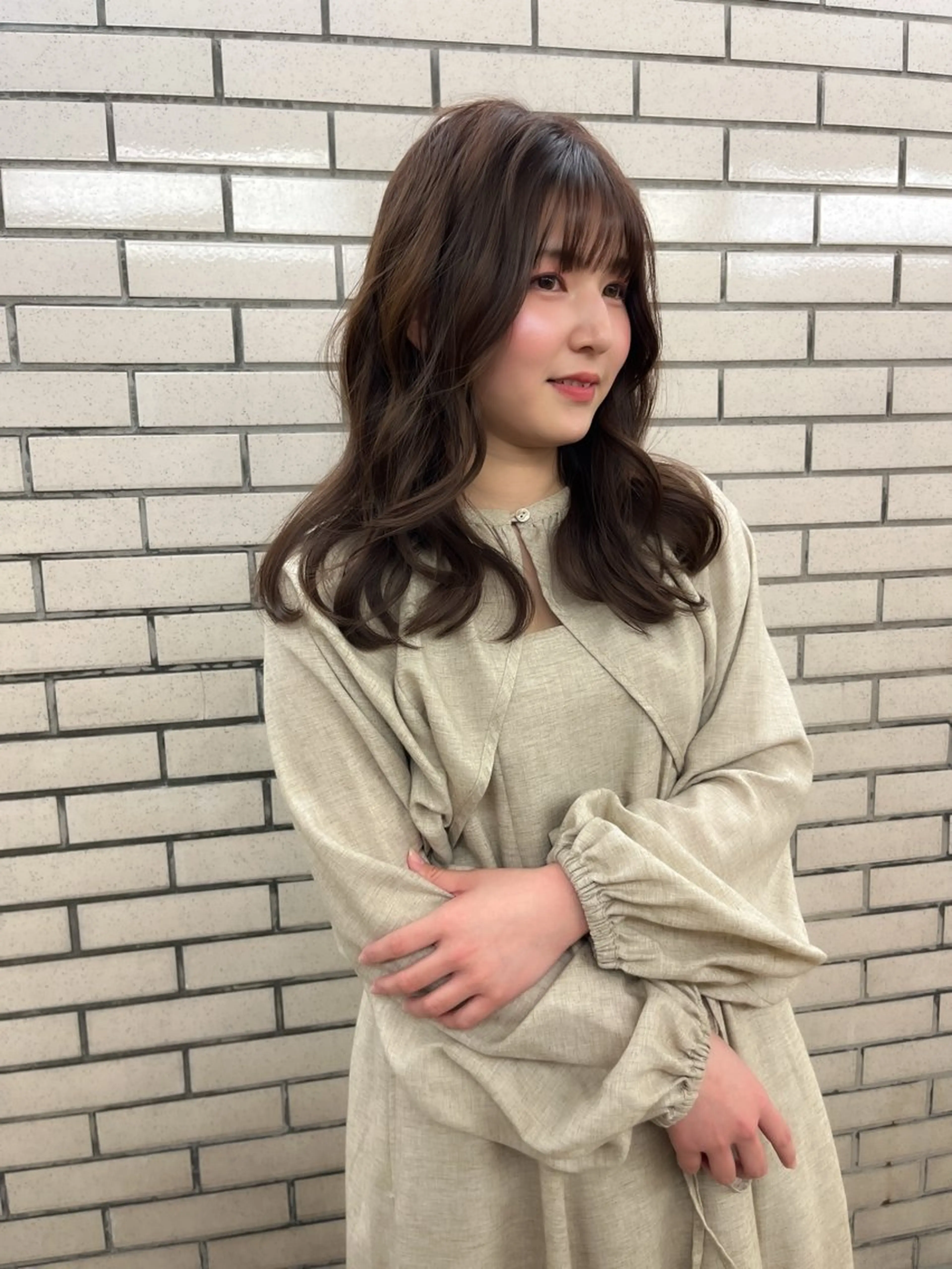 セミロング カラー ヘアカラー トリートメント 坂本 理輝のヘアスタイル
