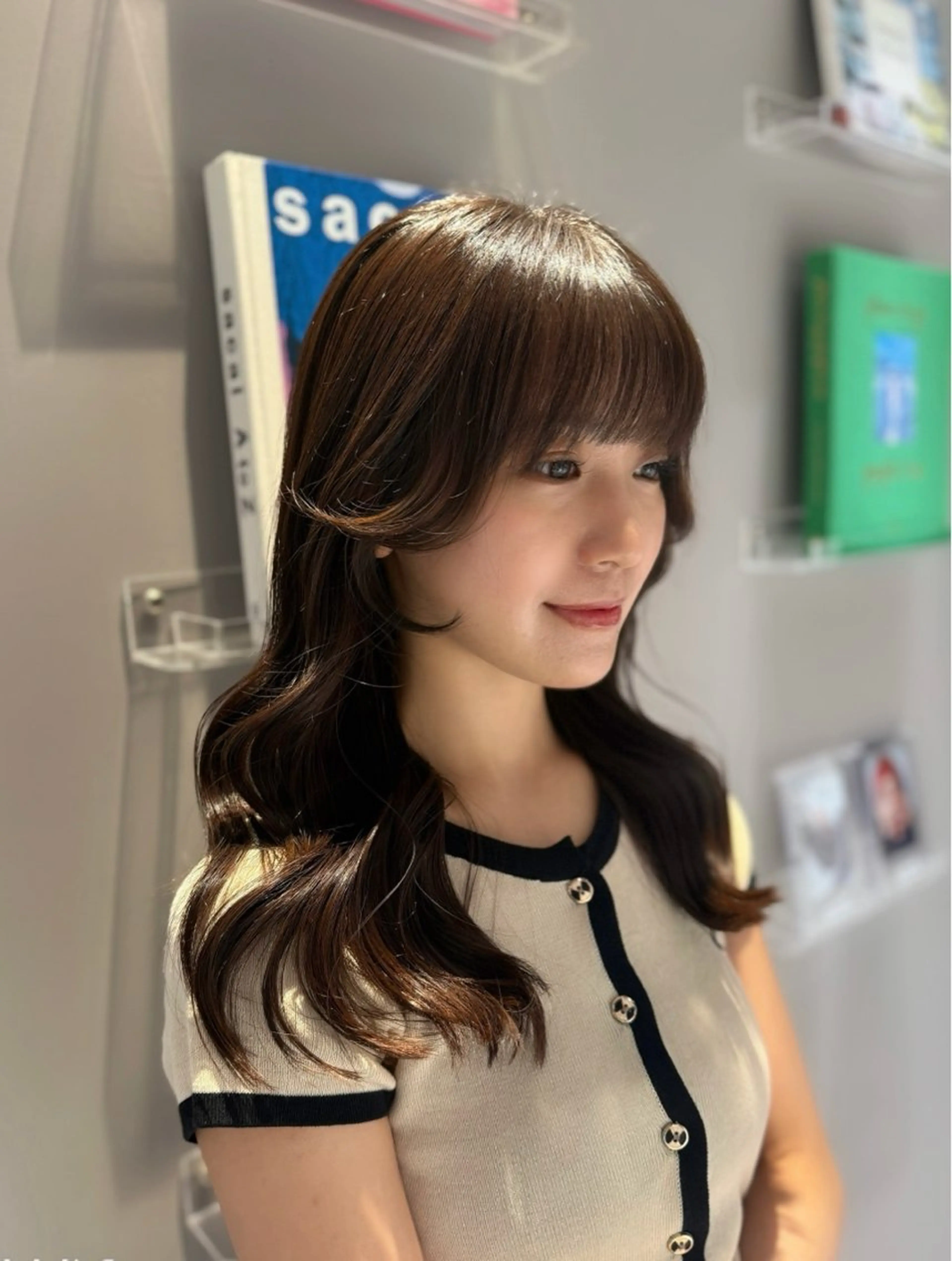 ロング カラー アッシュ アッシュブラウン ブラウンカラー 透明感カラー ヘアカラー 艶カラー/ハイトーン /アレンジ/meiのヘアスタイル