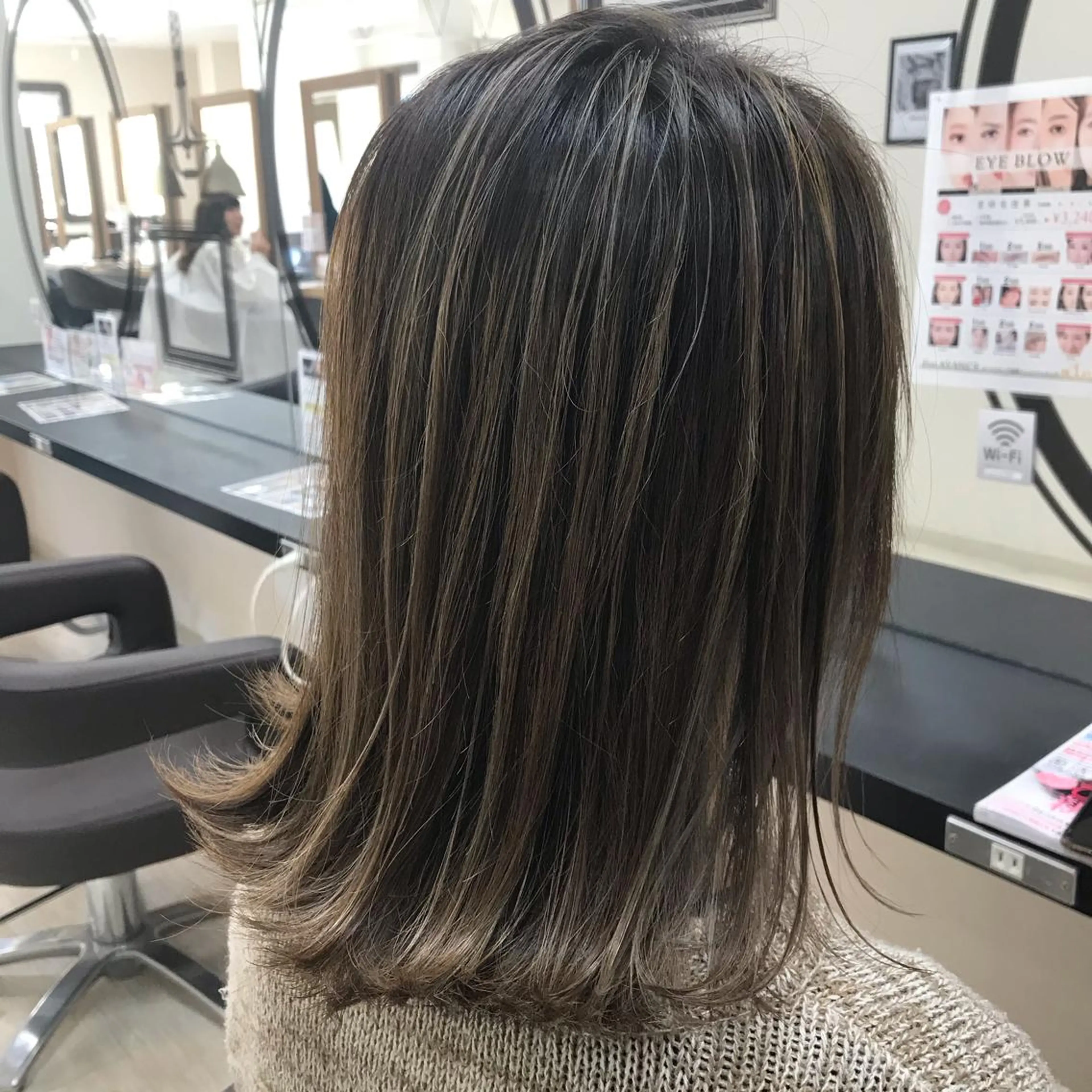 セミロング カラー カット ヘアカラー トリートメント Lien 深井店のヘアスタイル