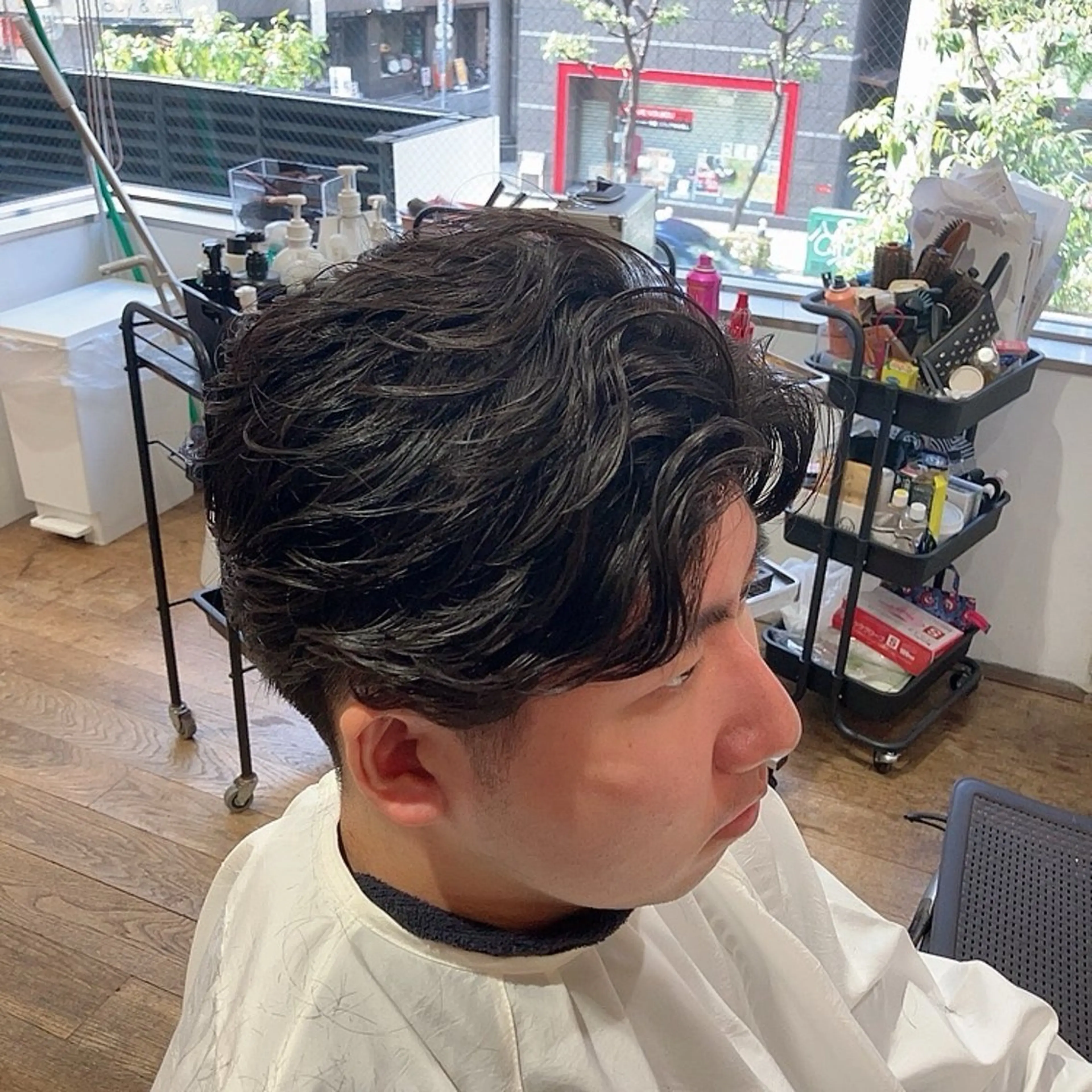 ショート パーマ メンズ TAYA 心斎橋所属・山本 聖真のヘアスタイル