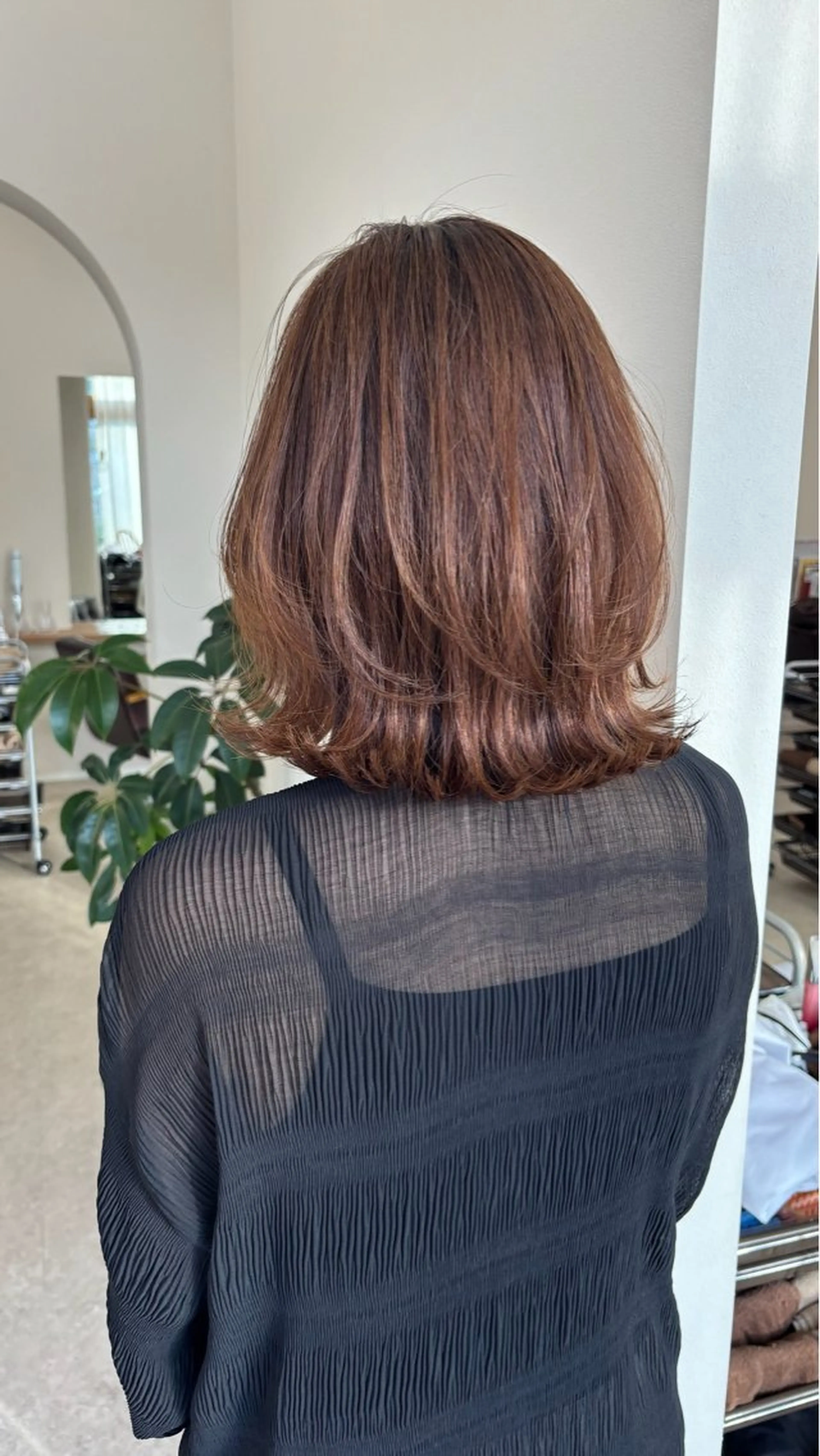 ミディアム ヘアアレンジ カット トリートメント 能勢 莉里花のヘアスタイル