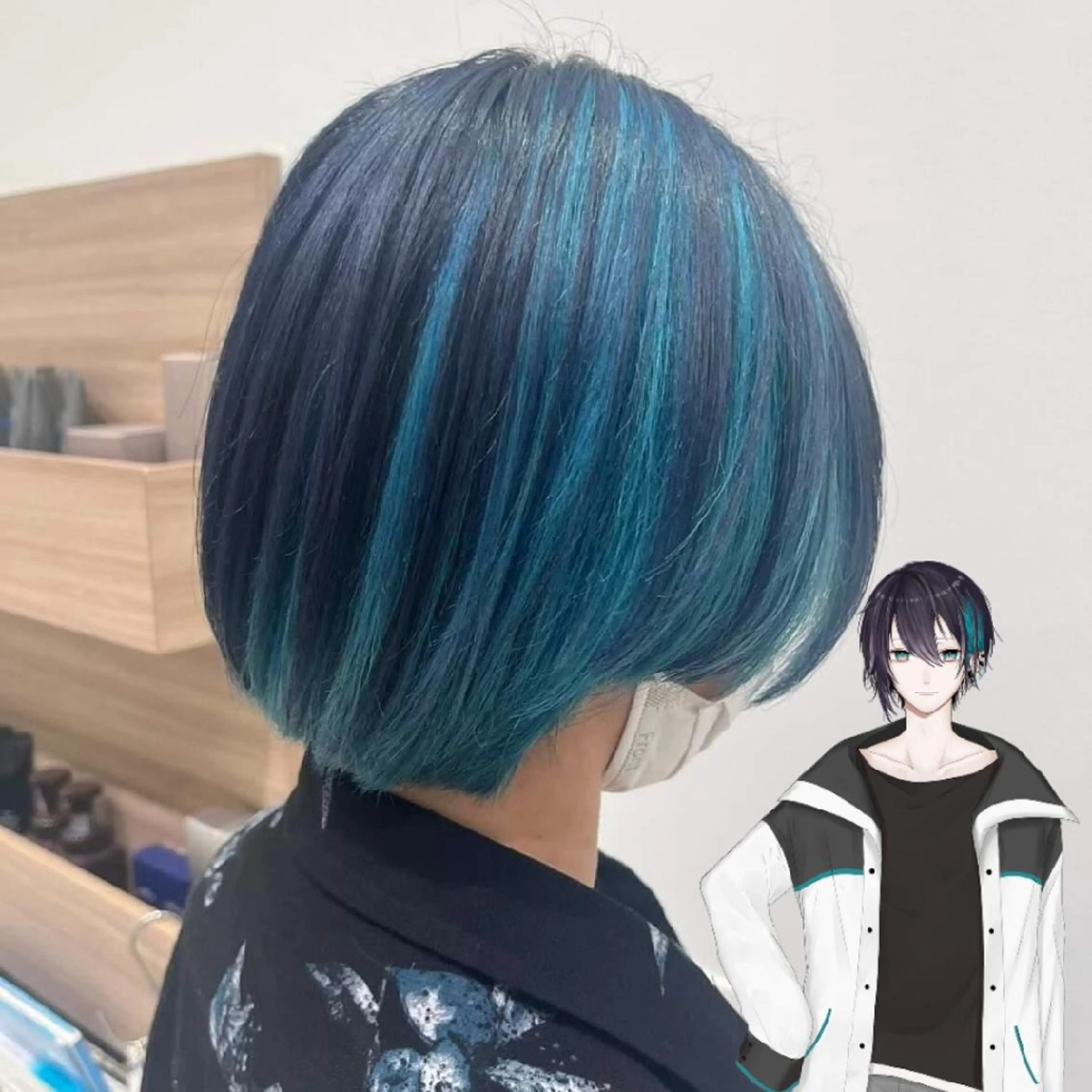 ショート カラー ブリーチ ブルーカラー ケアブリーチ インナーカラー ヘアカラー トリートメント あらげ 🌈推しカラー🌈ᵕのヘアスタイル