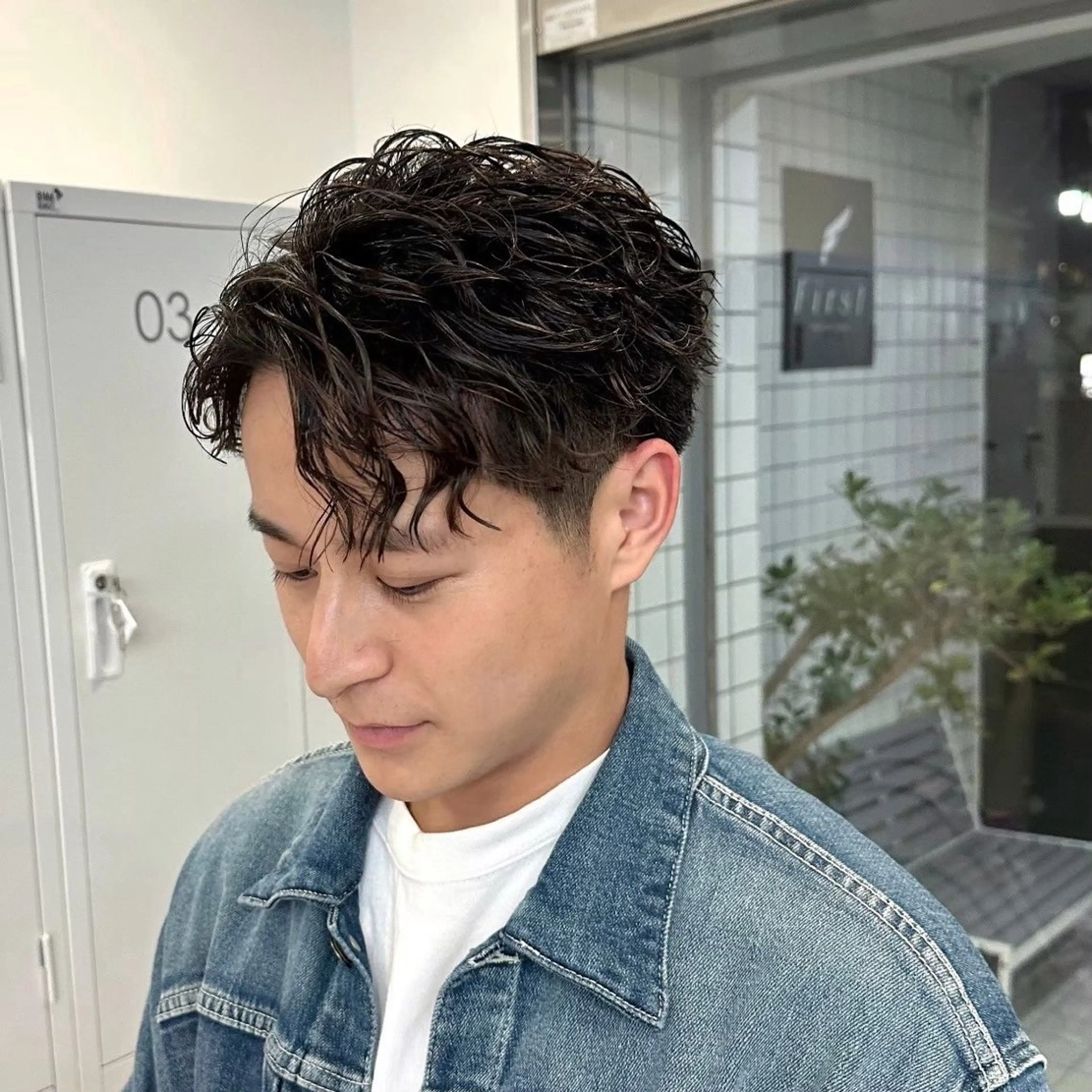 ショート パーマ メンズ ⭐️メンズカラー⭐️ No1二田健吾‼️のヘアスタイル