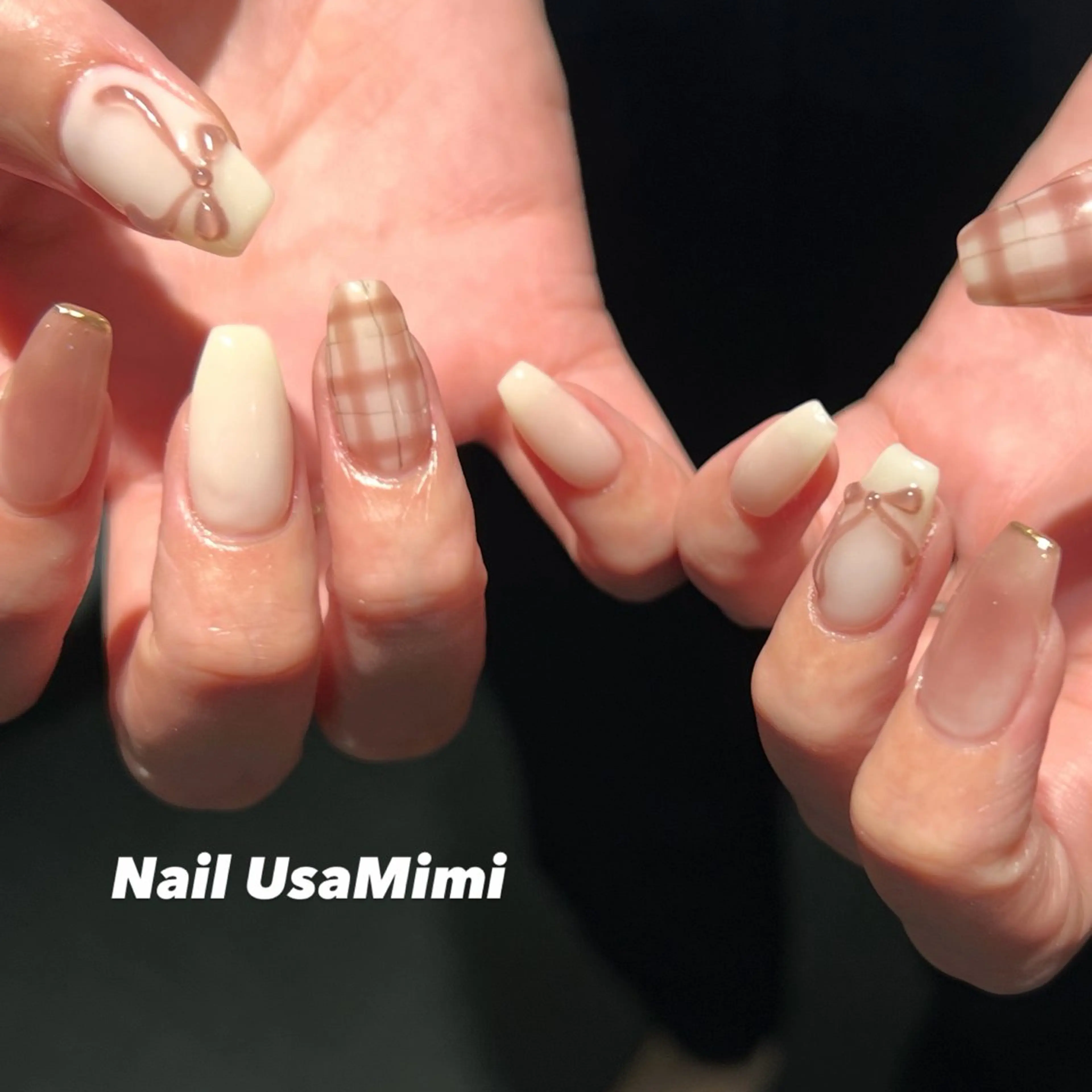 セミロング ハンドネイル 本町Nail Usa Mimi  SAKIのネイルデザイン