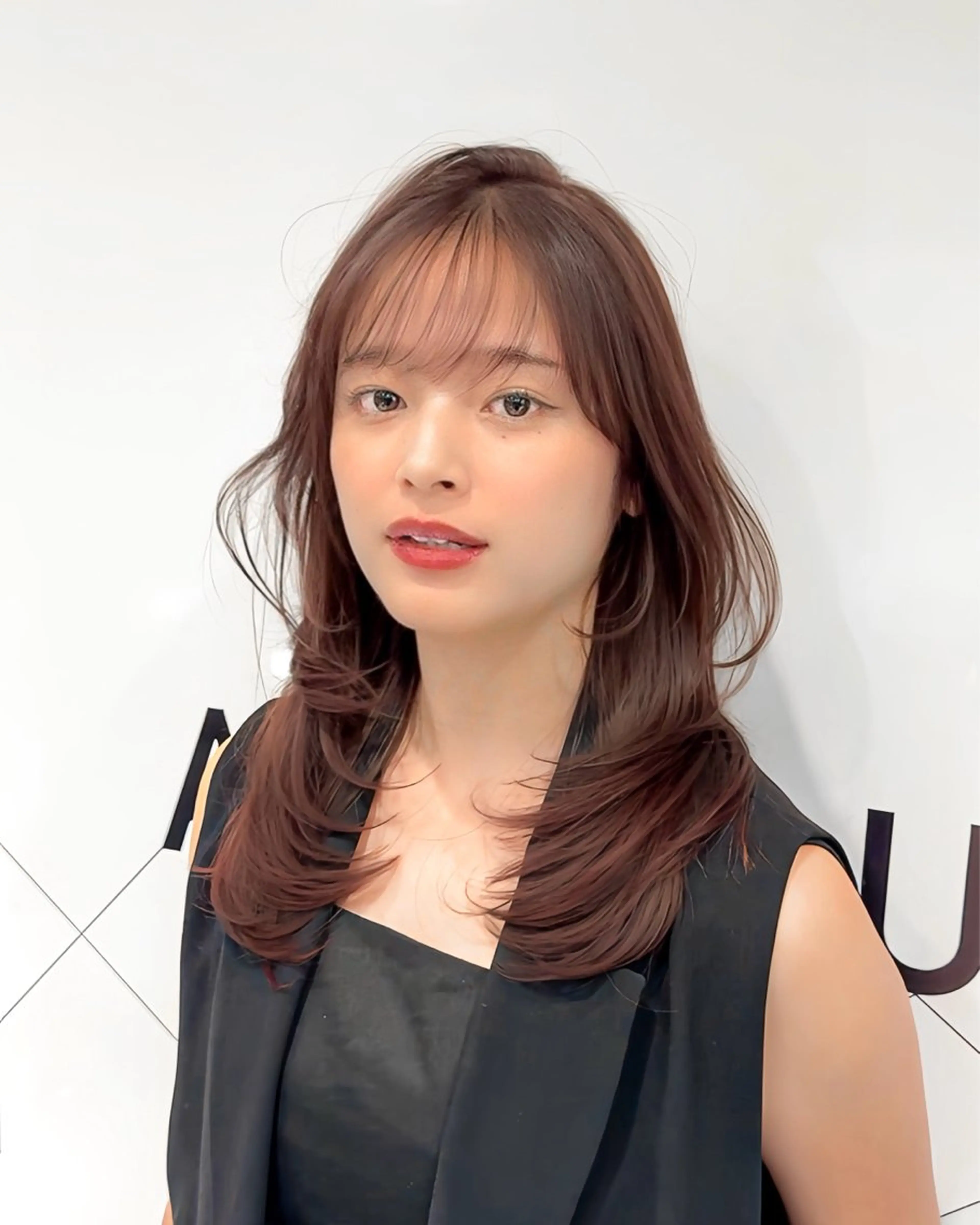 ミディアム ミディアムレイヤー レイヤーカット HARUKI MINATO JAPAN福岡所属・ショート/レイヤー /韓国ヘアNOBUのヘアスタイル