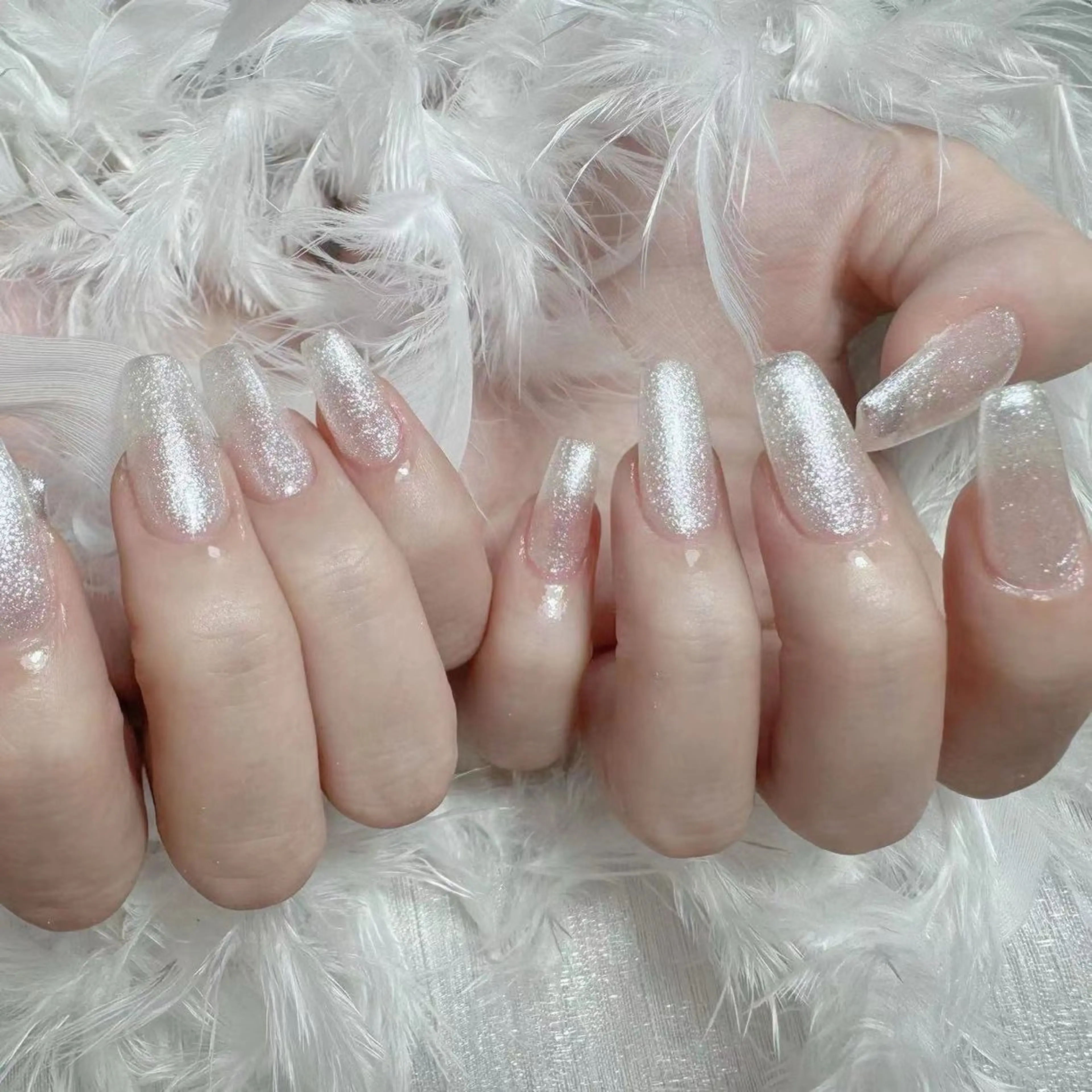 ネイル アートネイル オーロラネイル ガーリー キラキラネイル 韓国ネイル Diamond NAIL✨のネイルデザイン