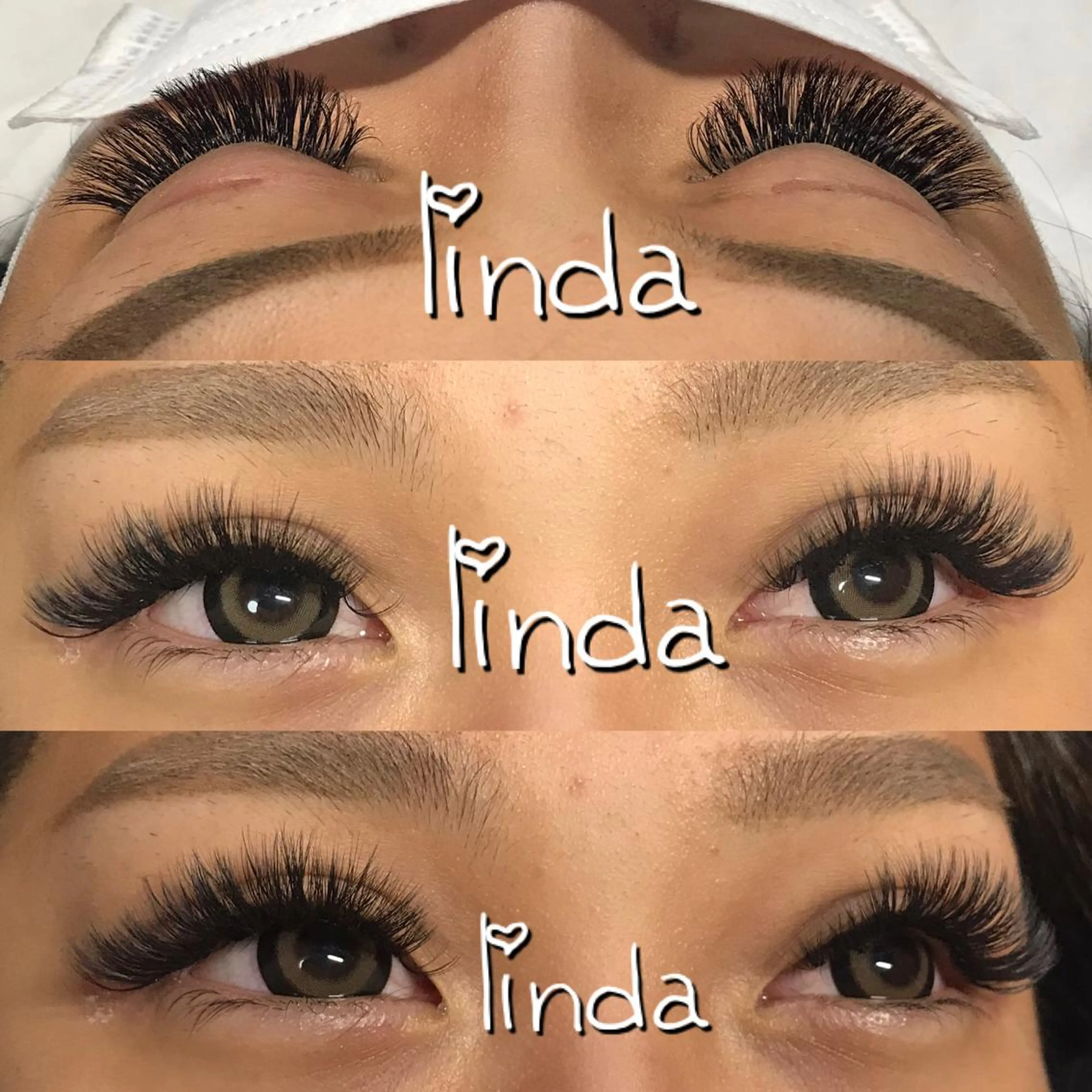 マツエク・マツパ 付け放題 ボリュームラッシュ linda lashesのマツエク・マツパデザイン
