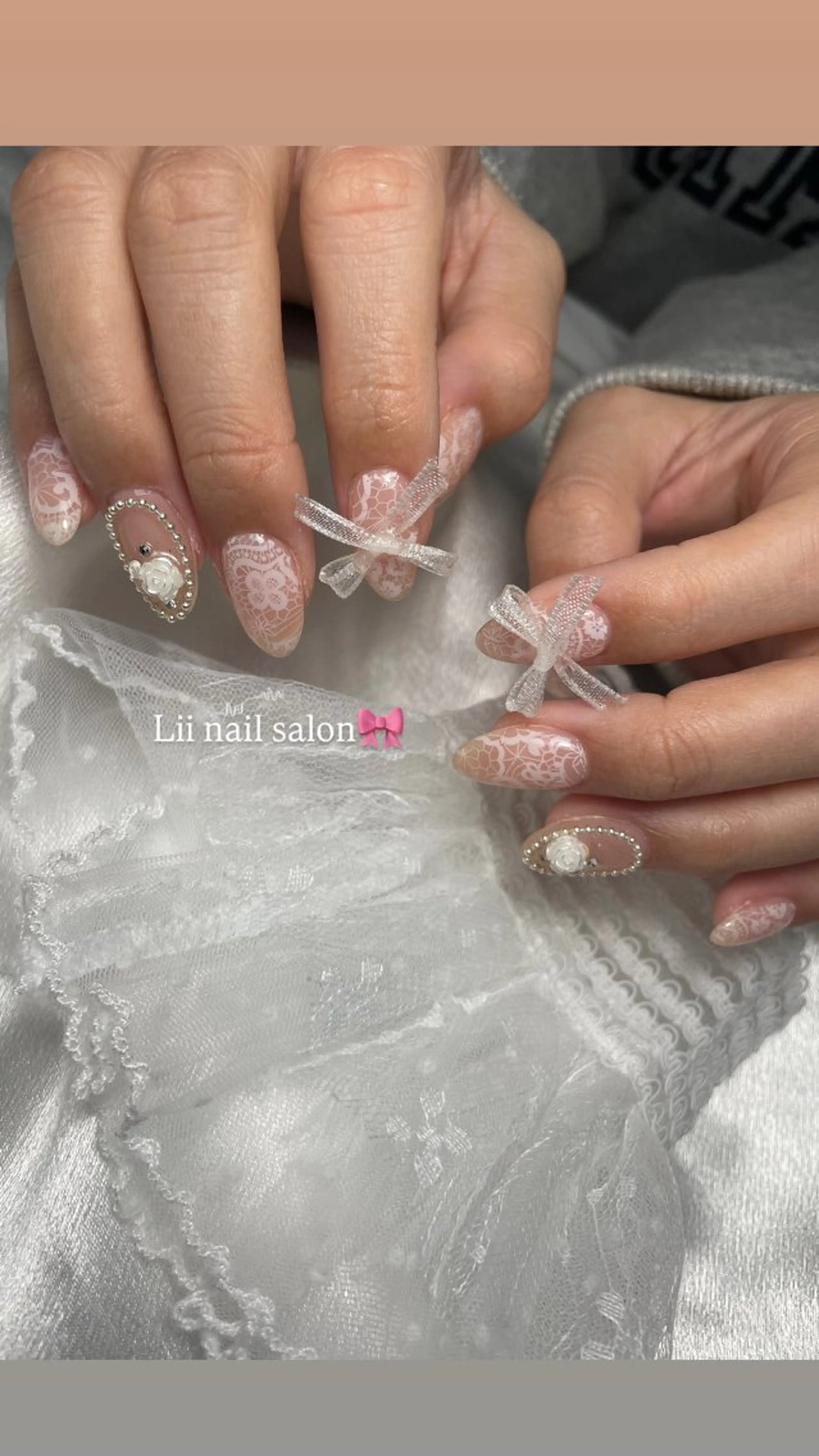 ネイル レース Lii nail salon所属・水田 雅のネイルデザイン