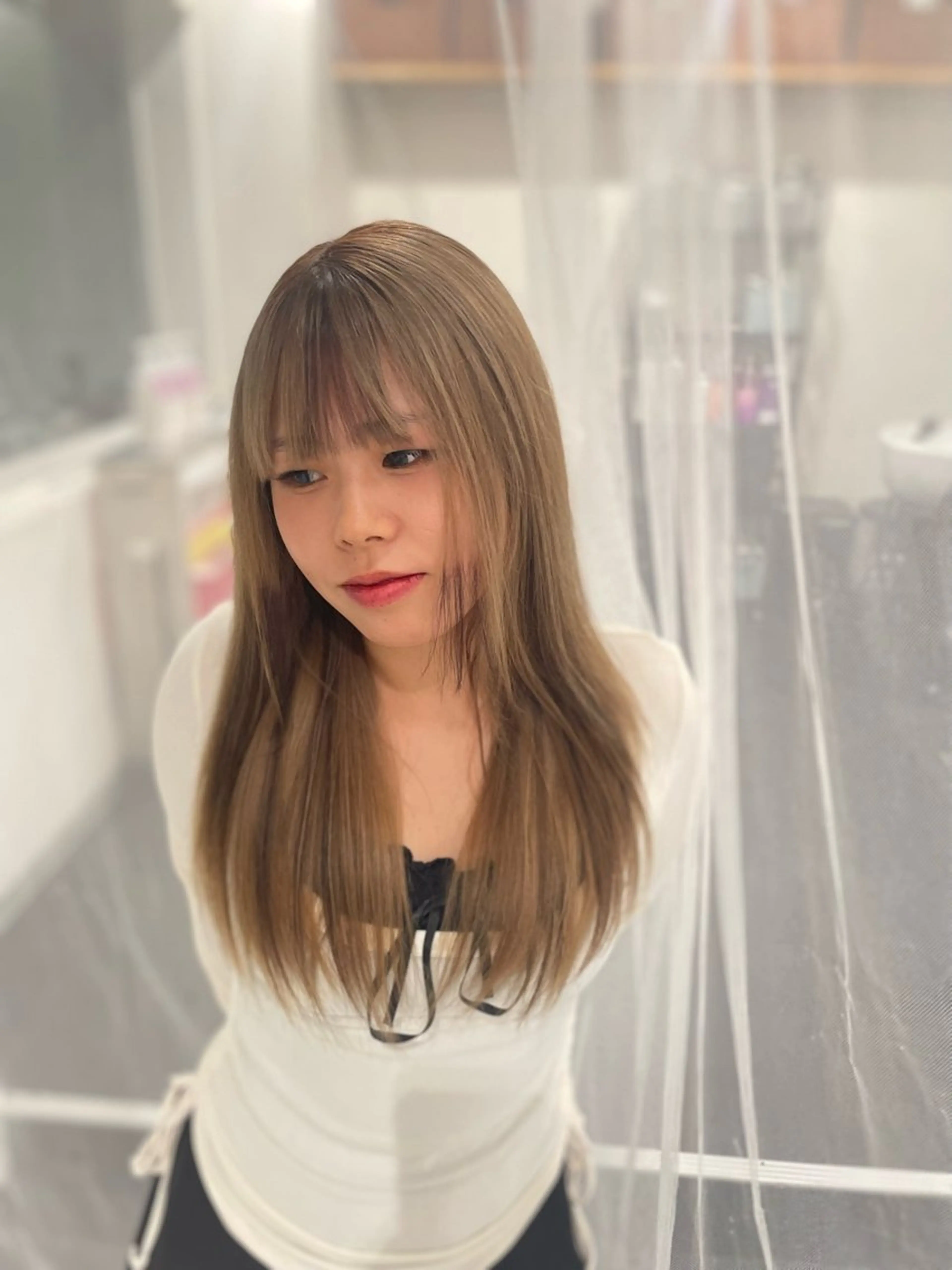 ロング カラー ベージュカラー ブラウンカラー デザインカラー ヘアカラー トリートメント GaKu/ハイトーン /ブリーチ/ブロンドのヘアスタイル
