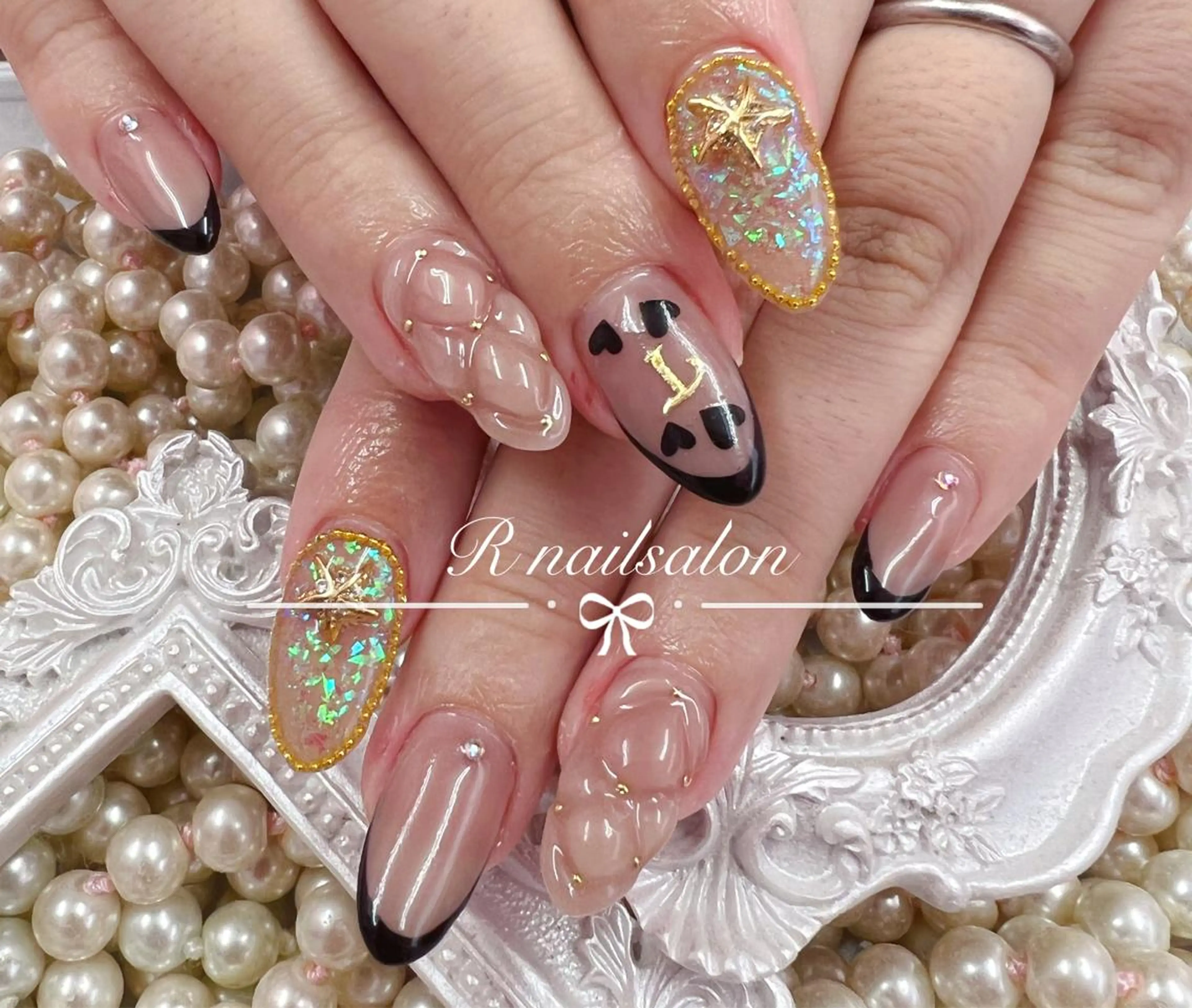 ロング ハンドネイル R NAILSALONのネイルデザイン