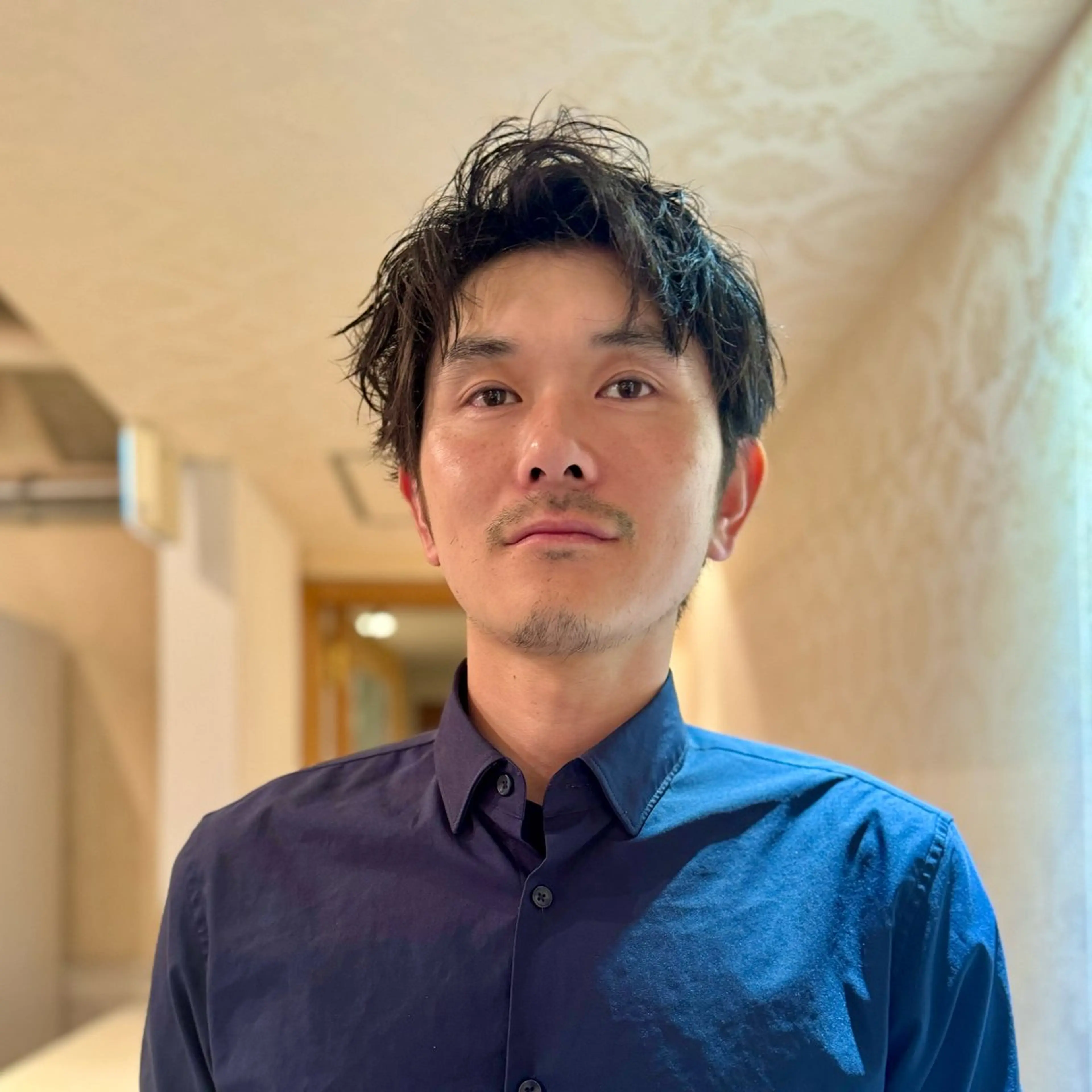 メンズ カット パーマ スパイキーショート 大人パーマ 丸山のヘアスタイル