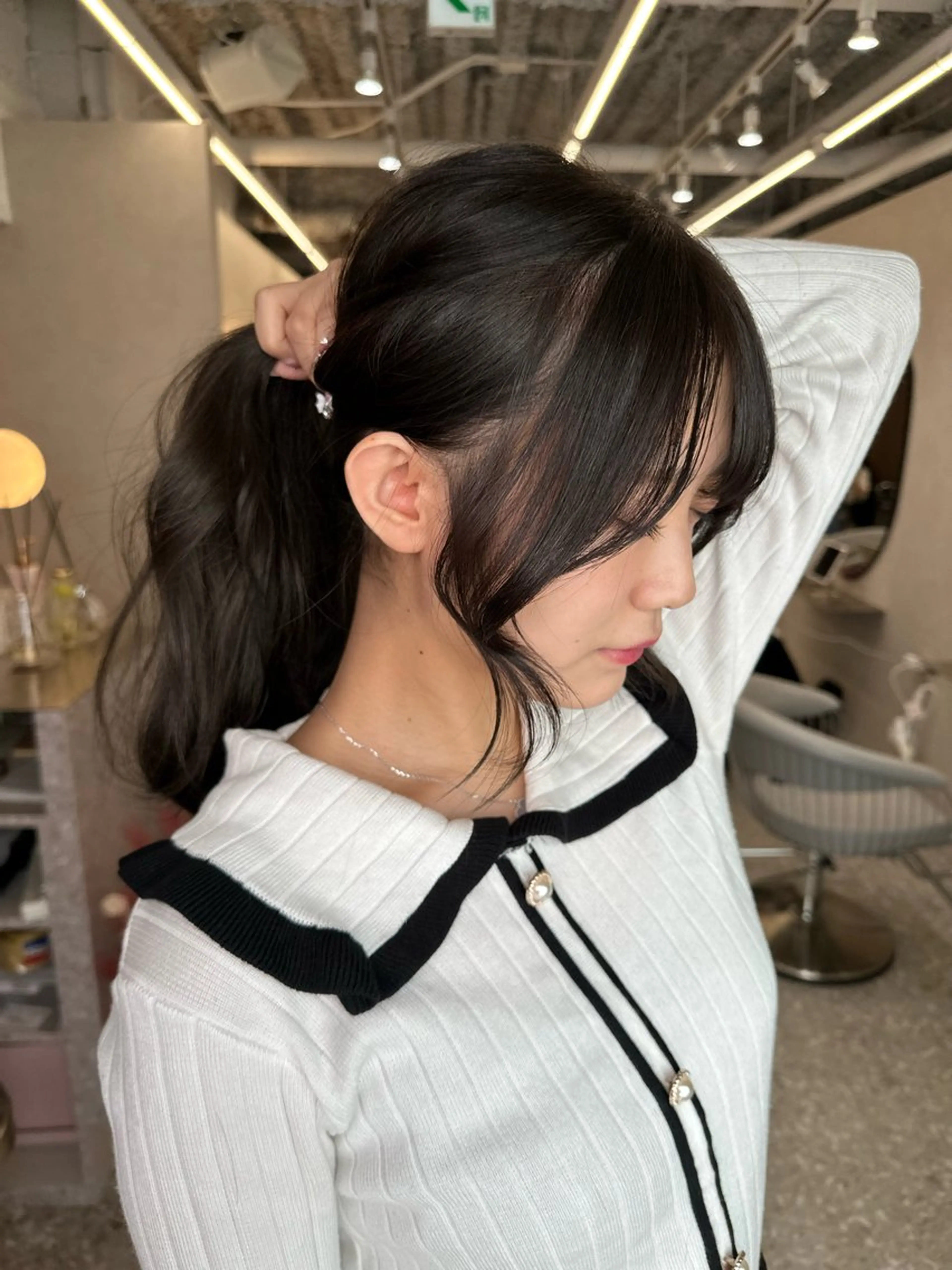 ロング シールエクステ エクステ 顔周りカット 髪質改善 韓国風ヘア 新宿/韓国レイヤー/ 髪質改善/佐藤航のヘアスタイル