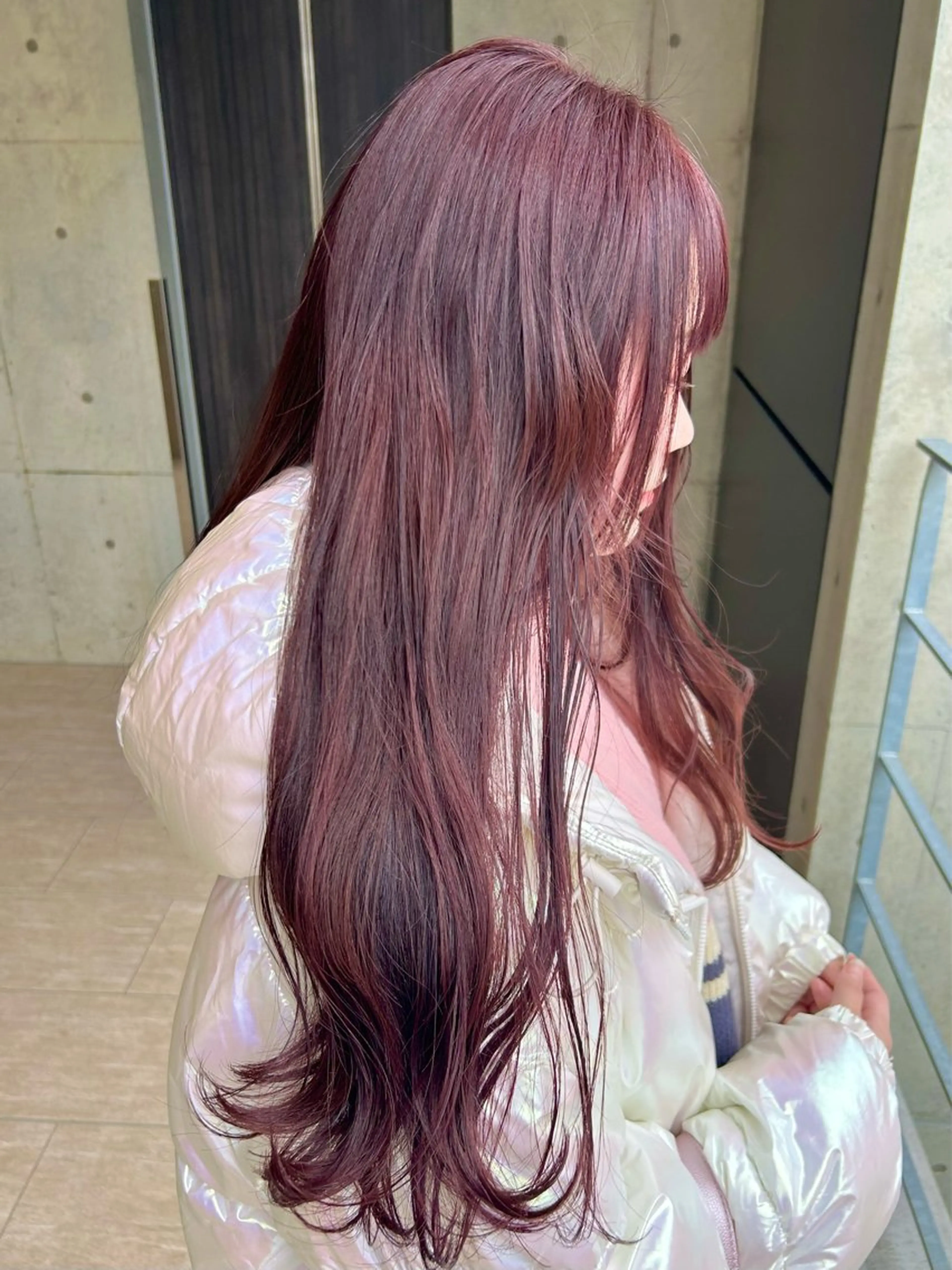 暖色系カラーにオススメ 🍇 ブリーチなしダブルカラー+トリートメントの写真