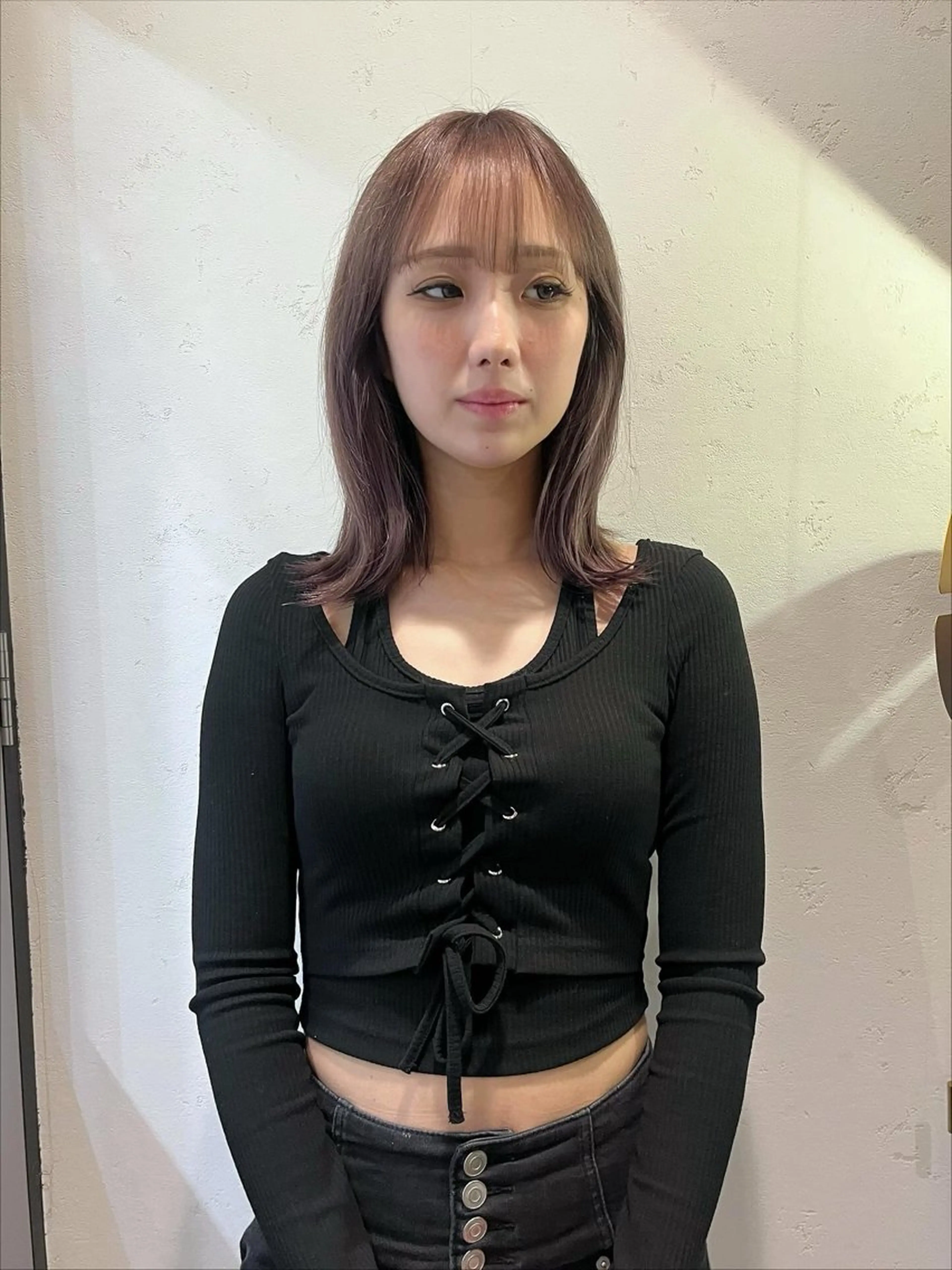 カラー グレージュ ラベンダーカラー ラベンダーグレージュ ラベンダーグレー オレンジ ヘアカラー the path アミのヘアスタイル