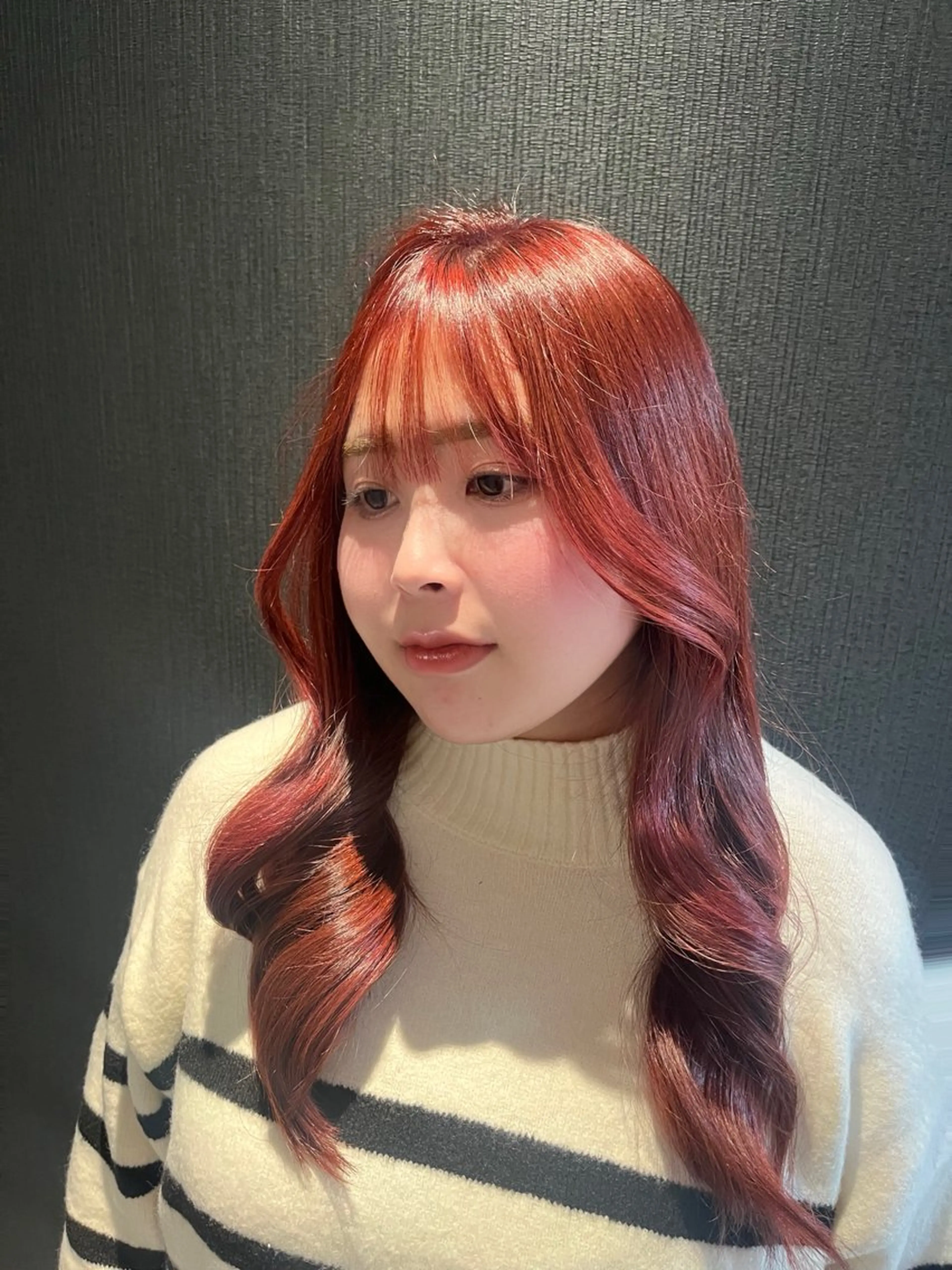 ロング トリートメント トリートメント 垢抜けカラー/オリー ブ系/フェミニン/鏡のヘアスタイル