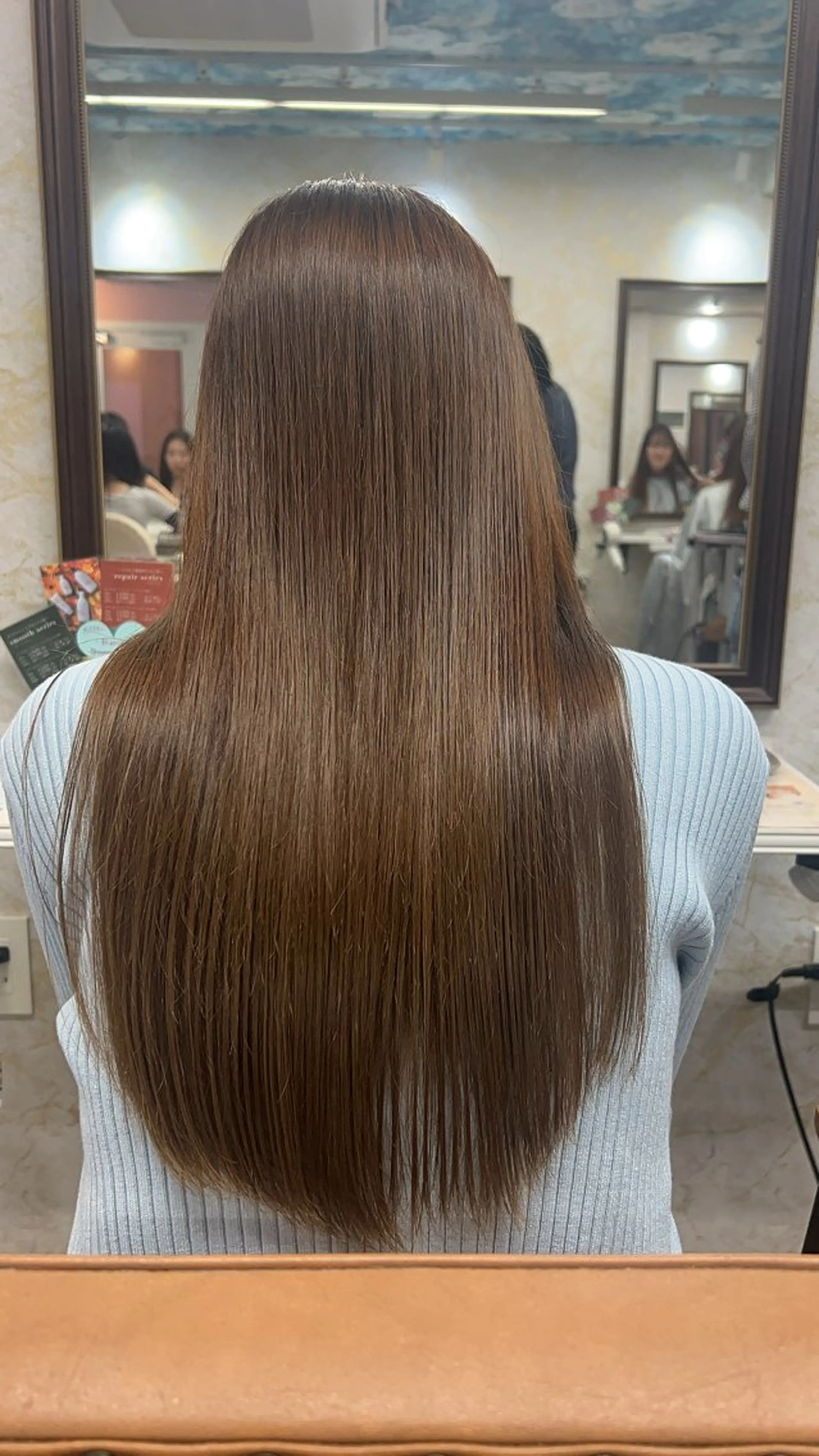 ロング カット ヘアカラー 縮毛矯正 トリートメント 髪質改善特化💫 韓国ヘア🫧吉田歩夢のヘアスタイル