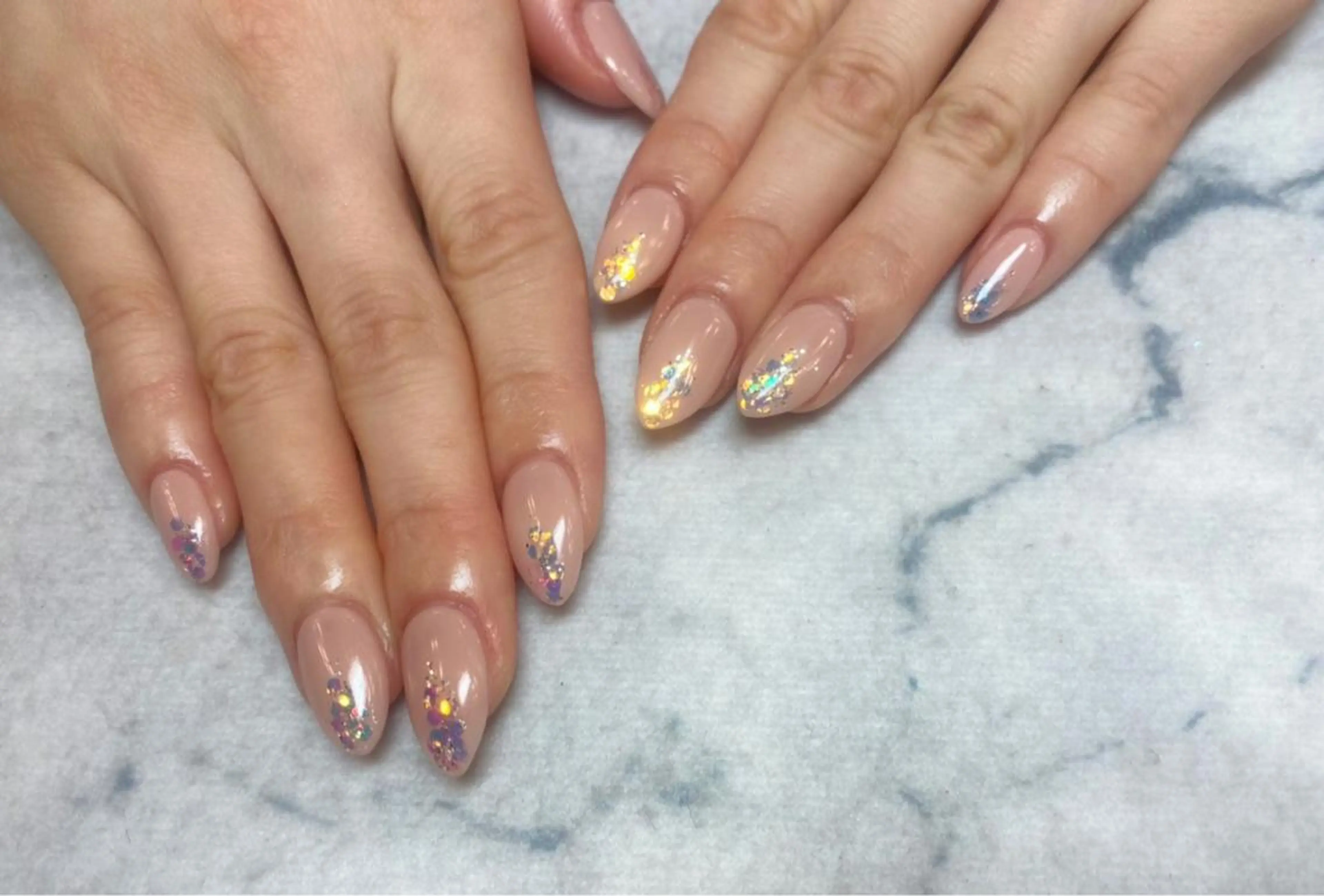 ネイル ラメ(グリッター) ハンドネイル ネイルサロン Bebeのネイルデザイン