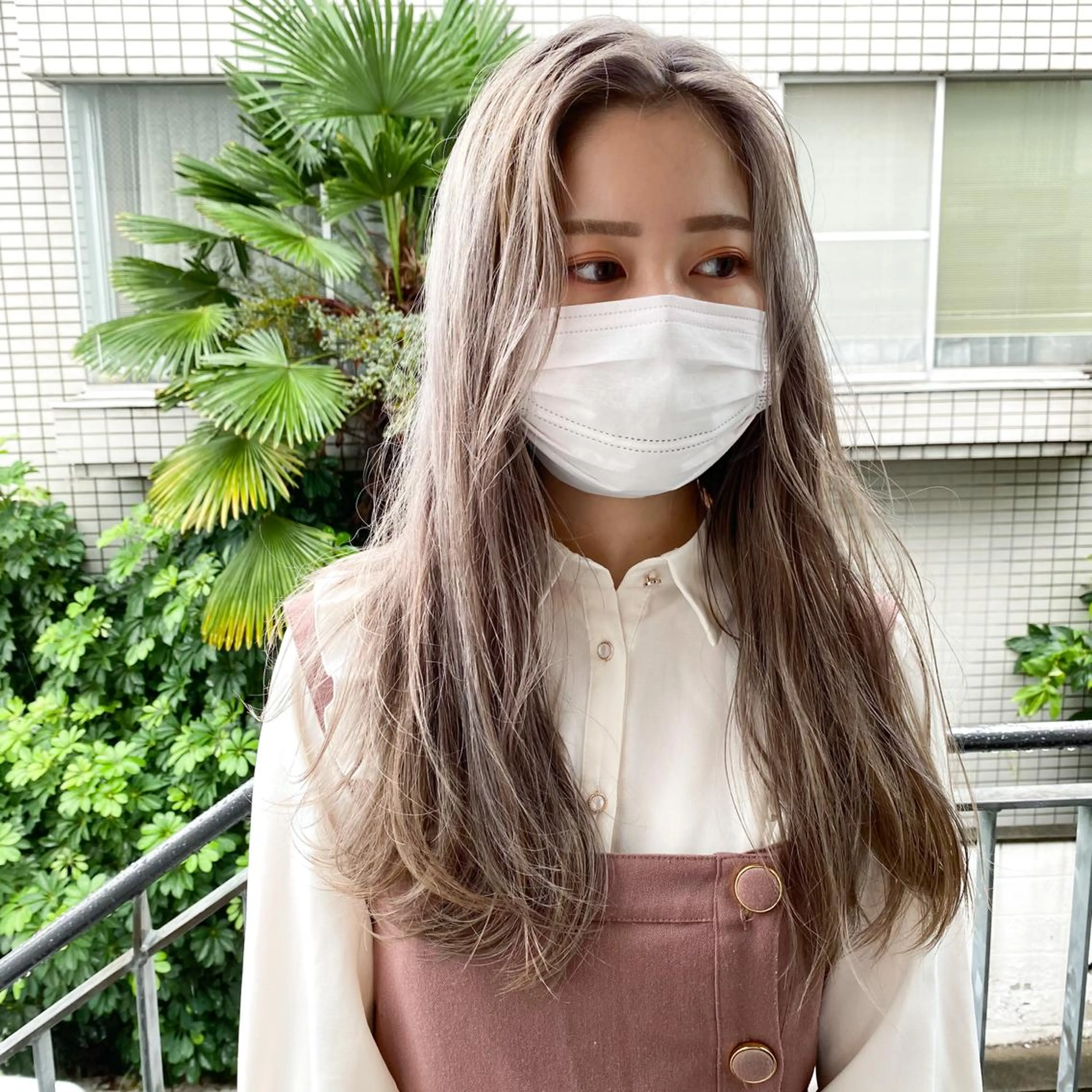 ロング カラー 艶髪ブリーチ 永井竜也のヘアスタイル
