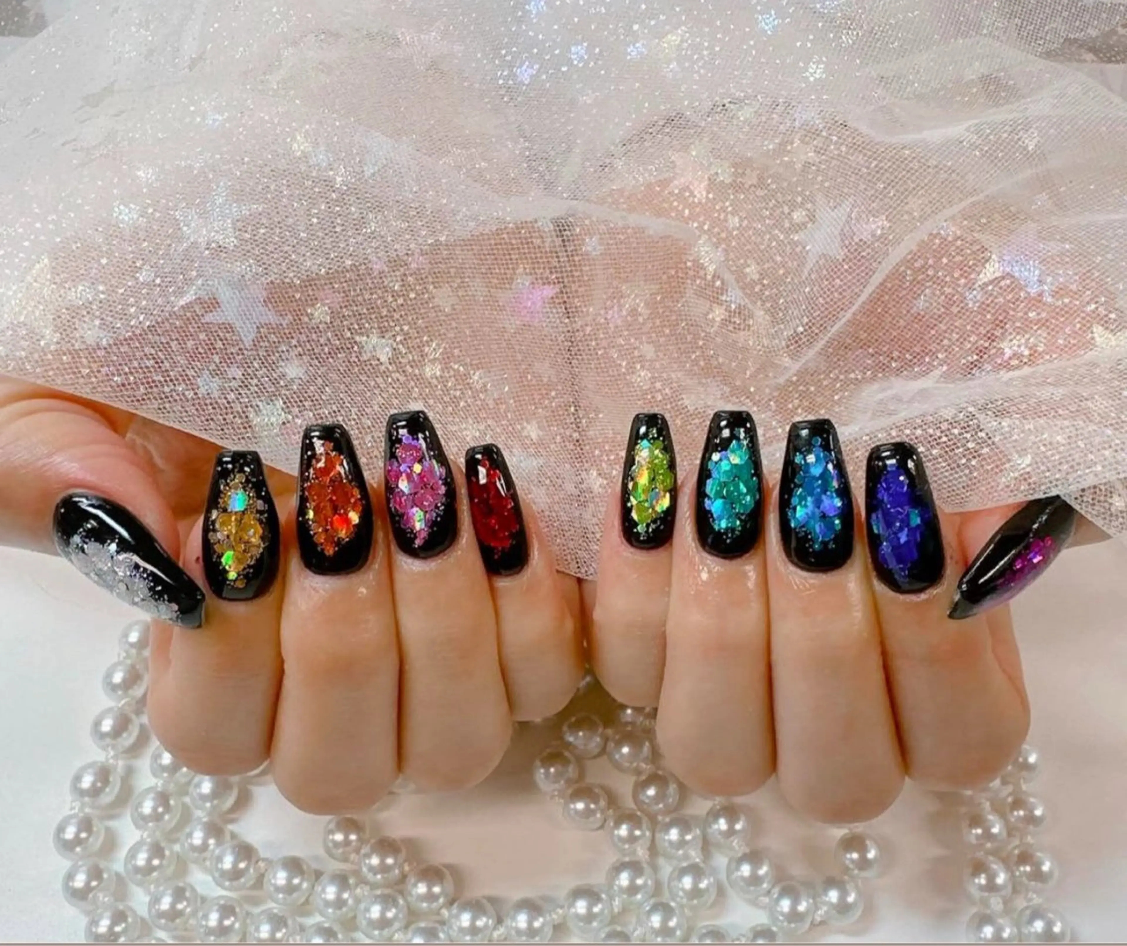 ネイル アートネイル オーロラネイル チークネイル フレンチネイル ガラスフレンチ ハンドネイル 🎀🎀YooLi Nail Salonのネイルデザイン