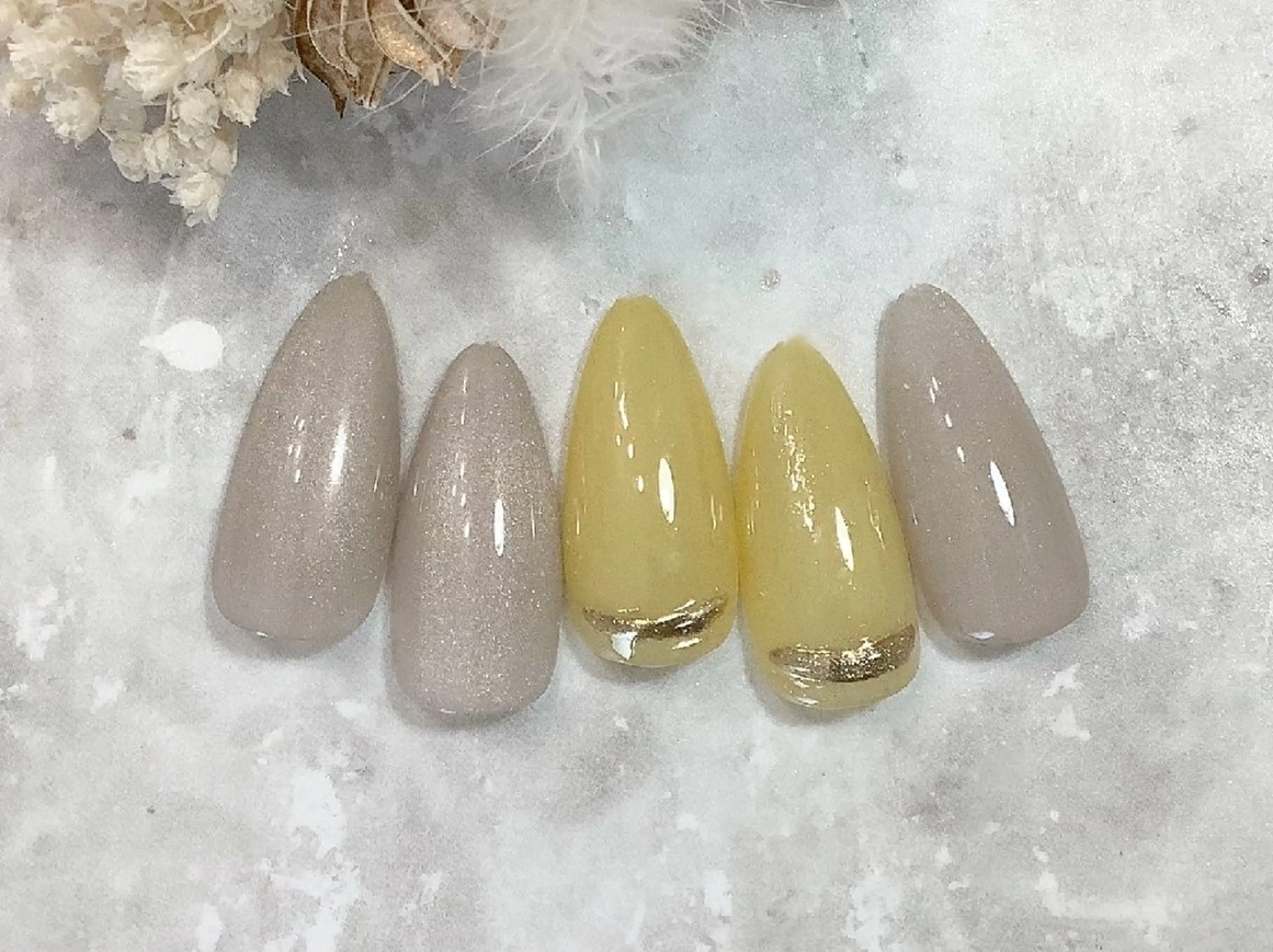 ネイル アートネイル フレンチネイル ジェルネイル ガラスフレンチ ハート ハンドネイル Nailsalon Merci東中野のネイルデザイン