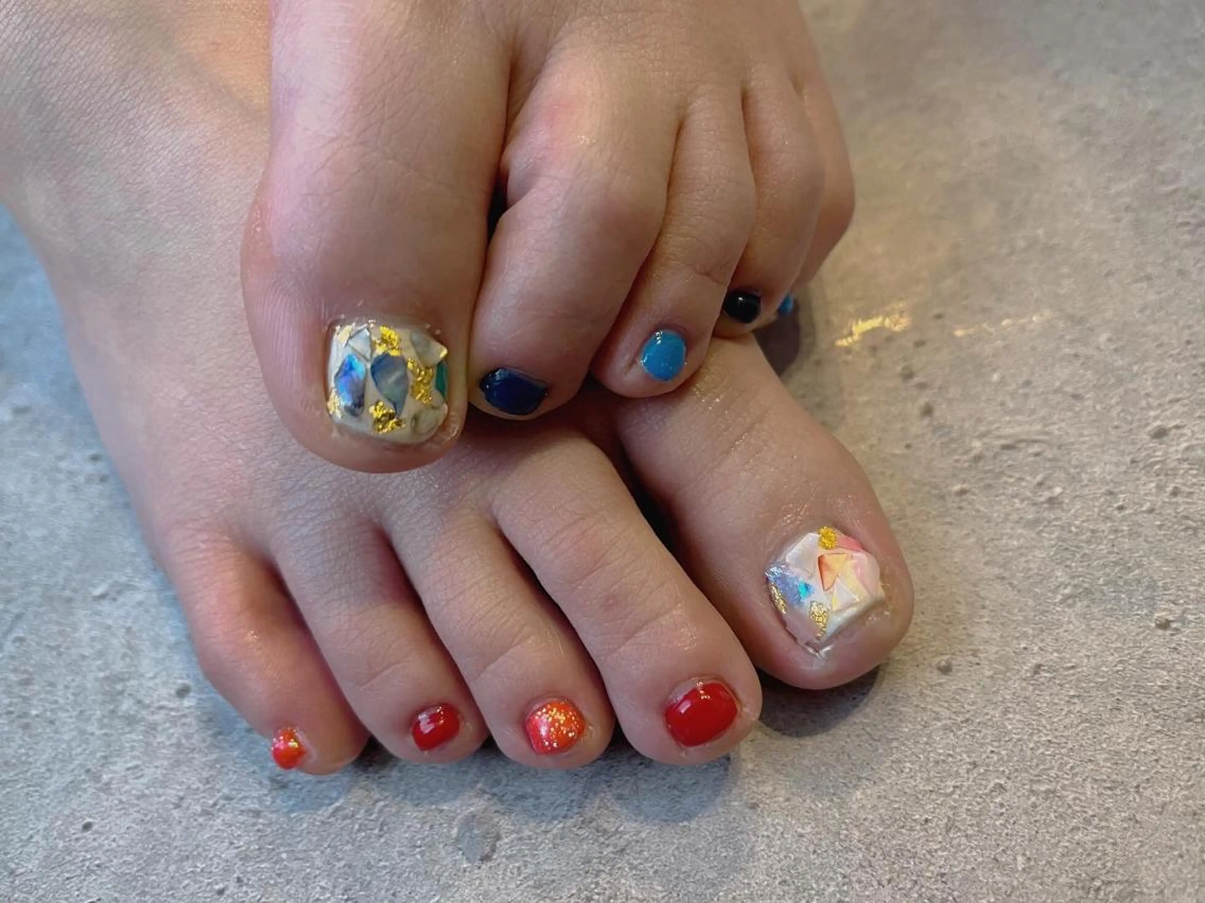 ネイル フットネイル 夏ネイル ビューティーサロン プチフルールのネイルデザイン