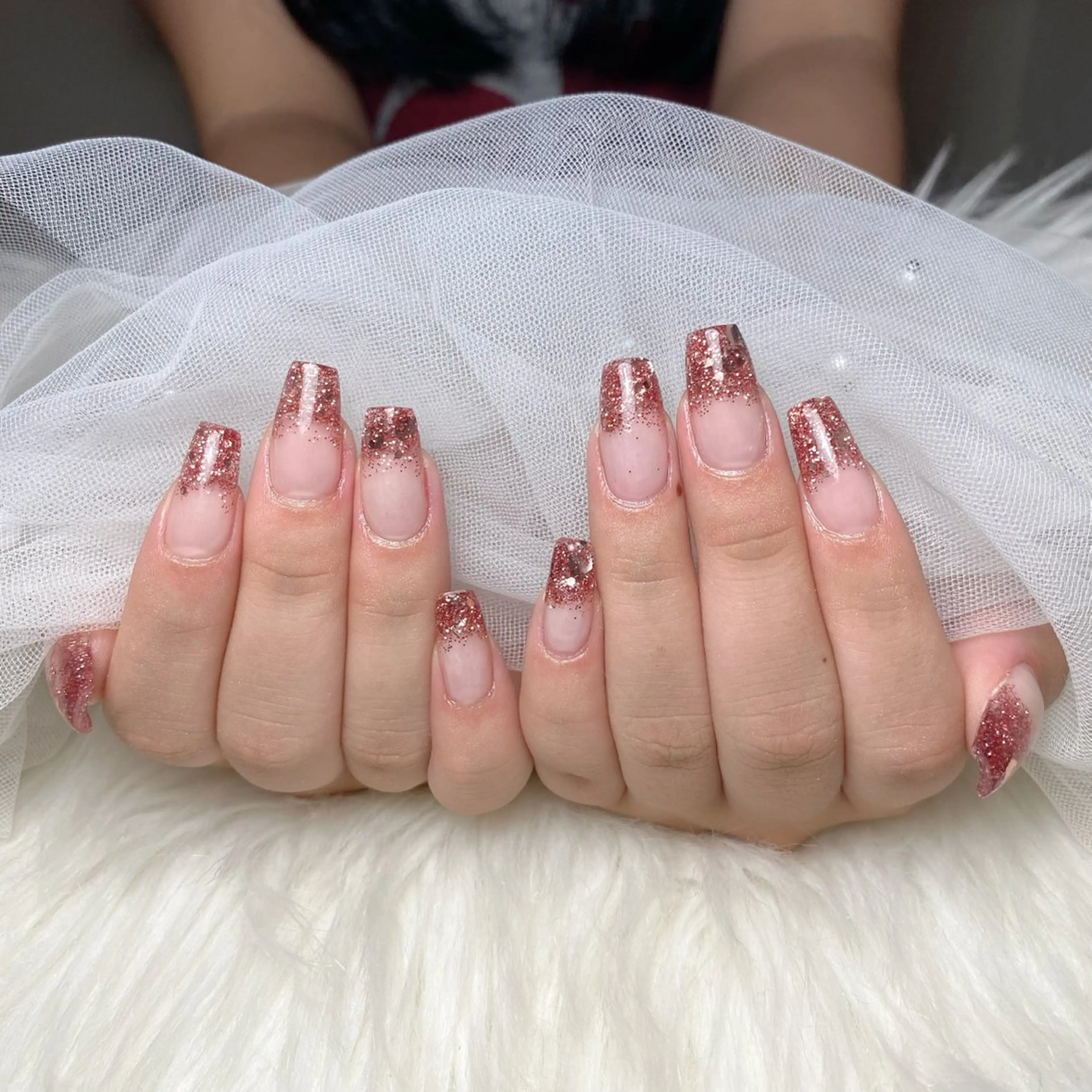 ネイル ラメ(グリッター) ラメグラデーション スカルプネイル Feel千葉♡ Akaneのネイルデザイン