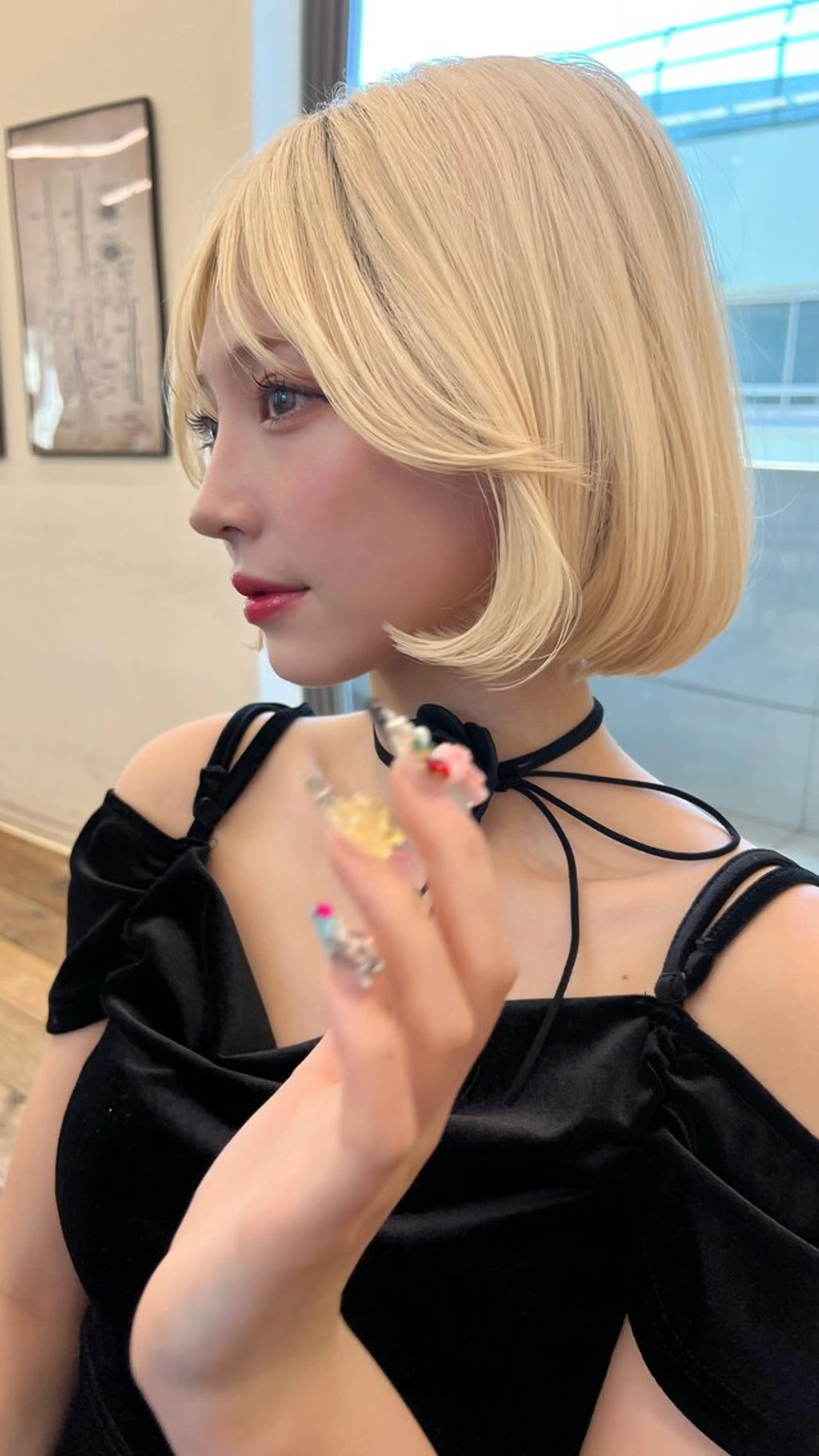 ロング カラー カット ヘアカラー トリートメント belle   表参道　terrace所属・抜きっぱなしブロンド /ハイトーン/カナタのヘアスタイル