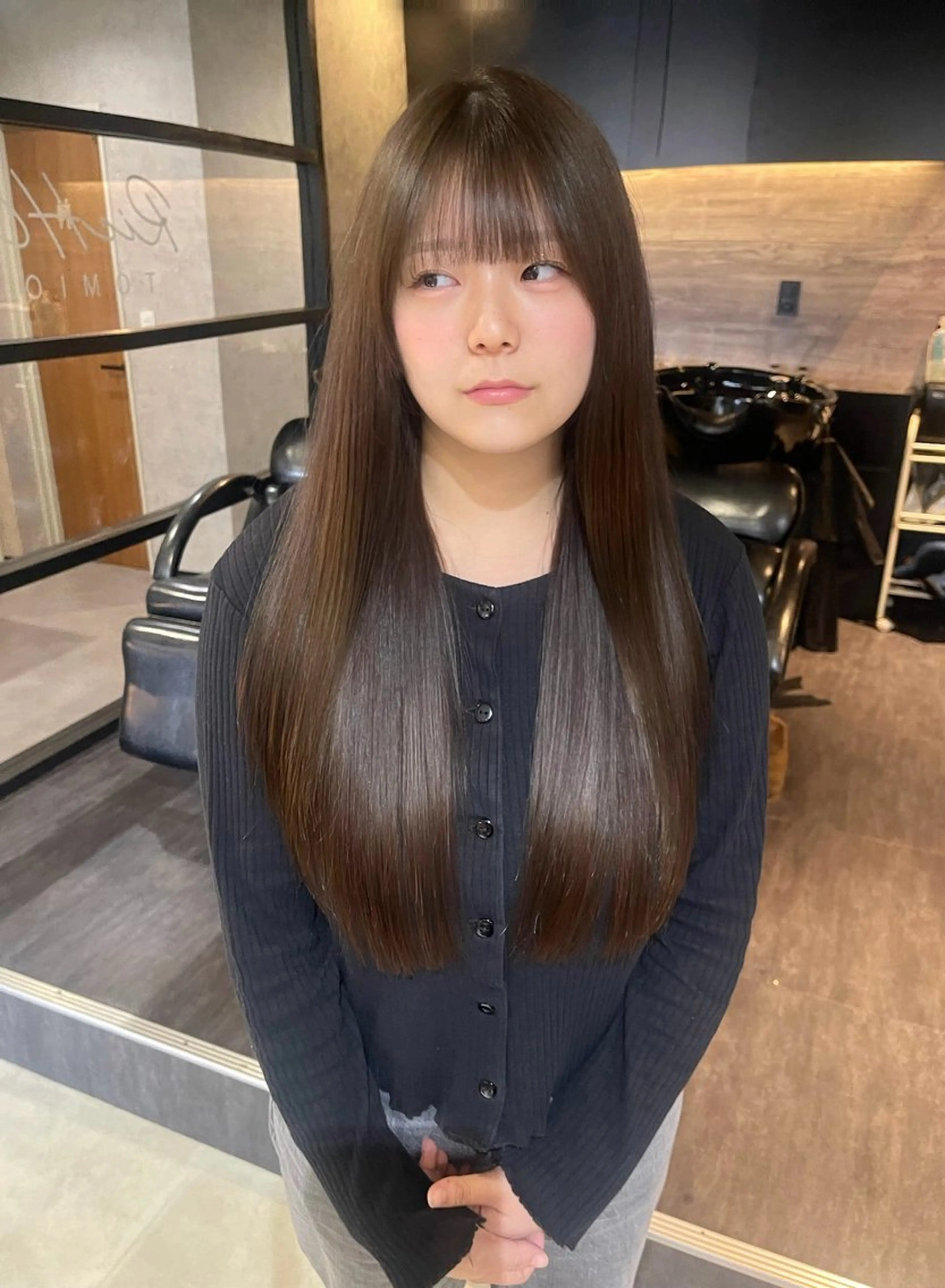 ロング カット ヘアカラー カット*カラーモデル 様募集/奈良/富雄のヘアスタイル