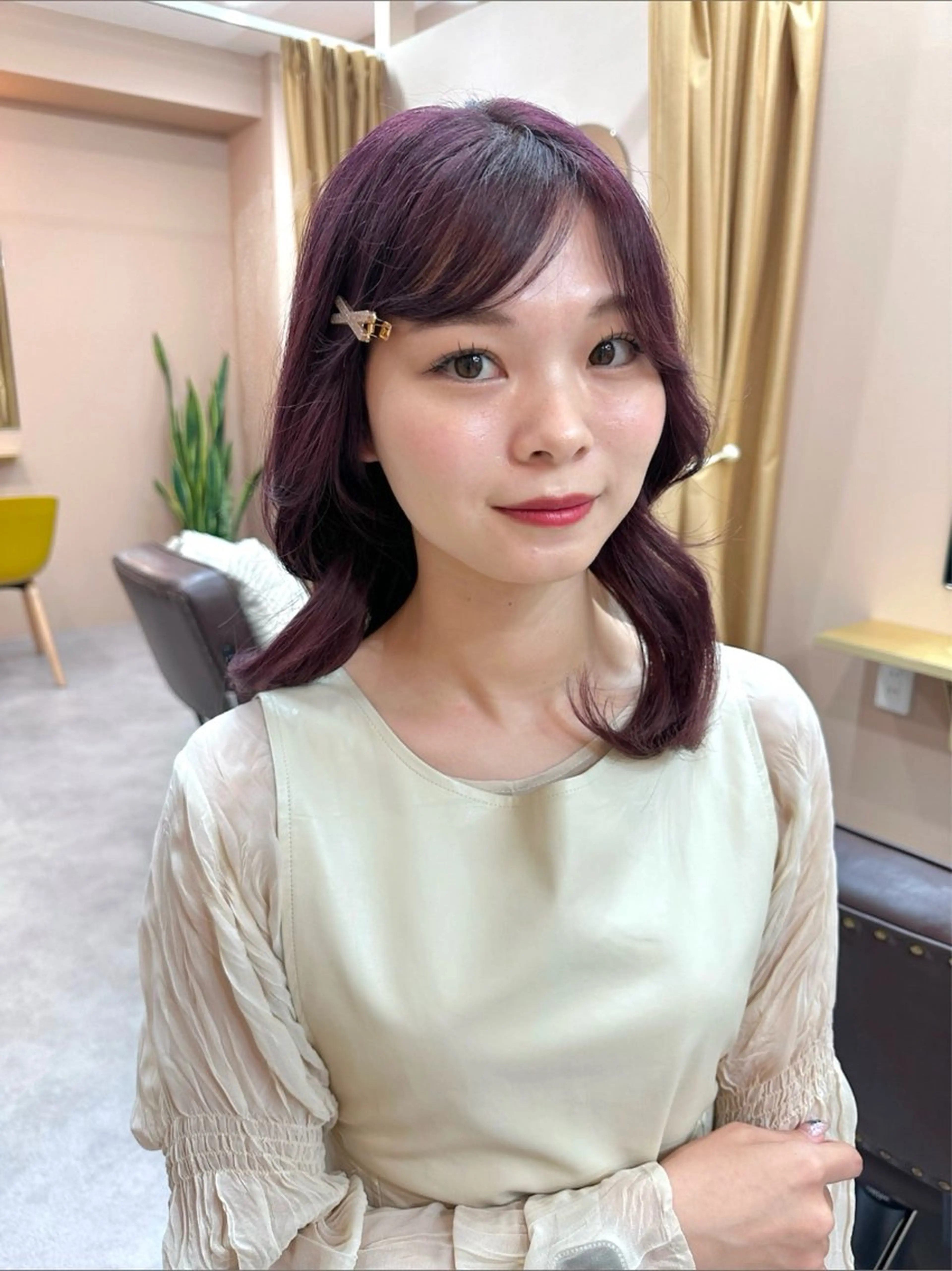 セミロング レイヤーカット カット ヘアカラー Ayaka🩰🎀 ガーリー/暖色♡のヘアスタイル