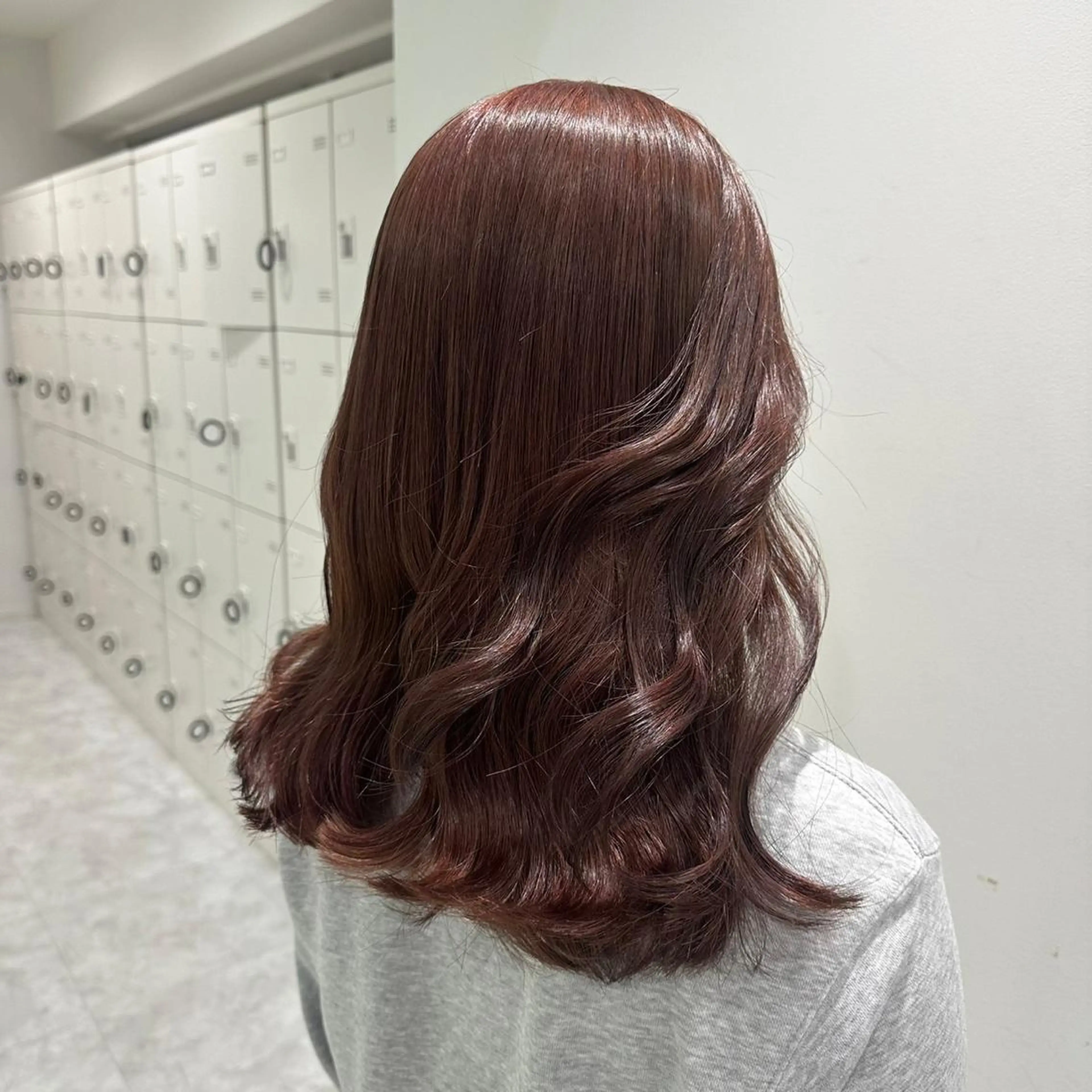 セミロング カラー ヘアカラー トリートメント 韓国レイヤーカット /ダブルカラーのヘアスタイル
