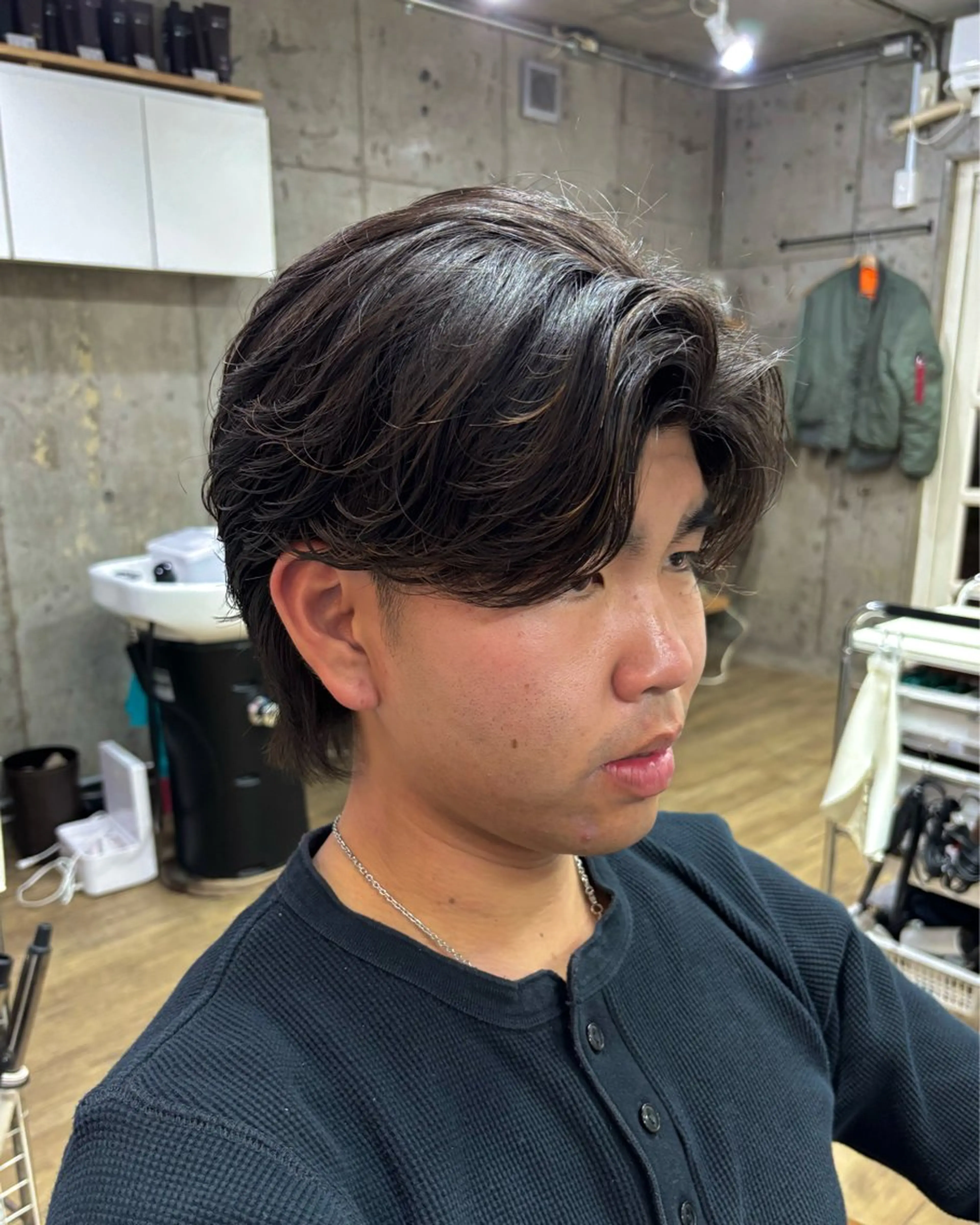 ミディアム パーマ メンズ ミディアムパーマ メンズパーマ ニュアンスパーマ カット パーマ homme, famille raugh【オム・ファミーユ・ラグ】所属・【メンズ特化】パーマ /マッシュ/たいちのヘアスタイル