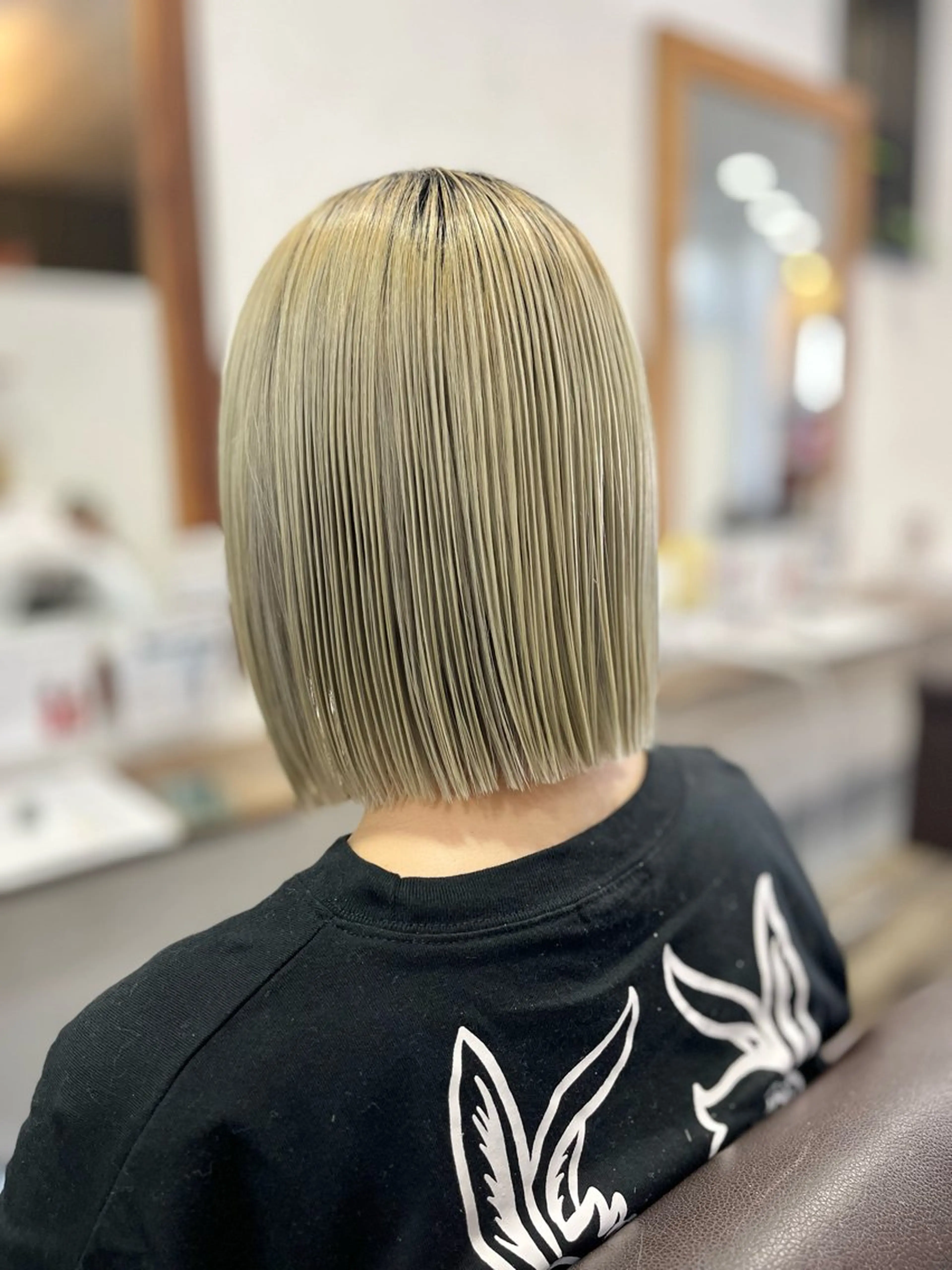 ミディアム 切りっぱなしボブ ボブ olino【西田辺】 KAORIのヘアスタイル