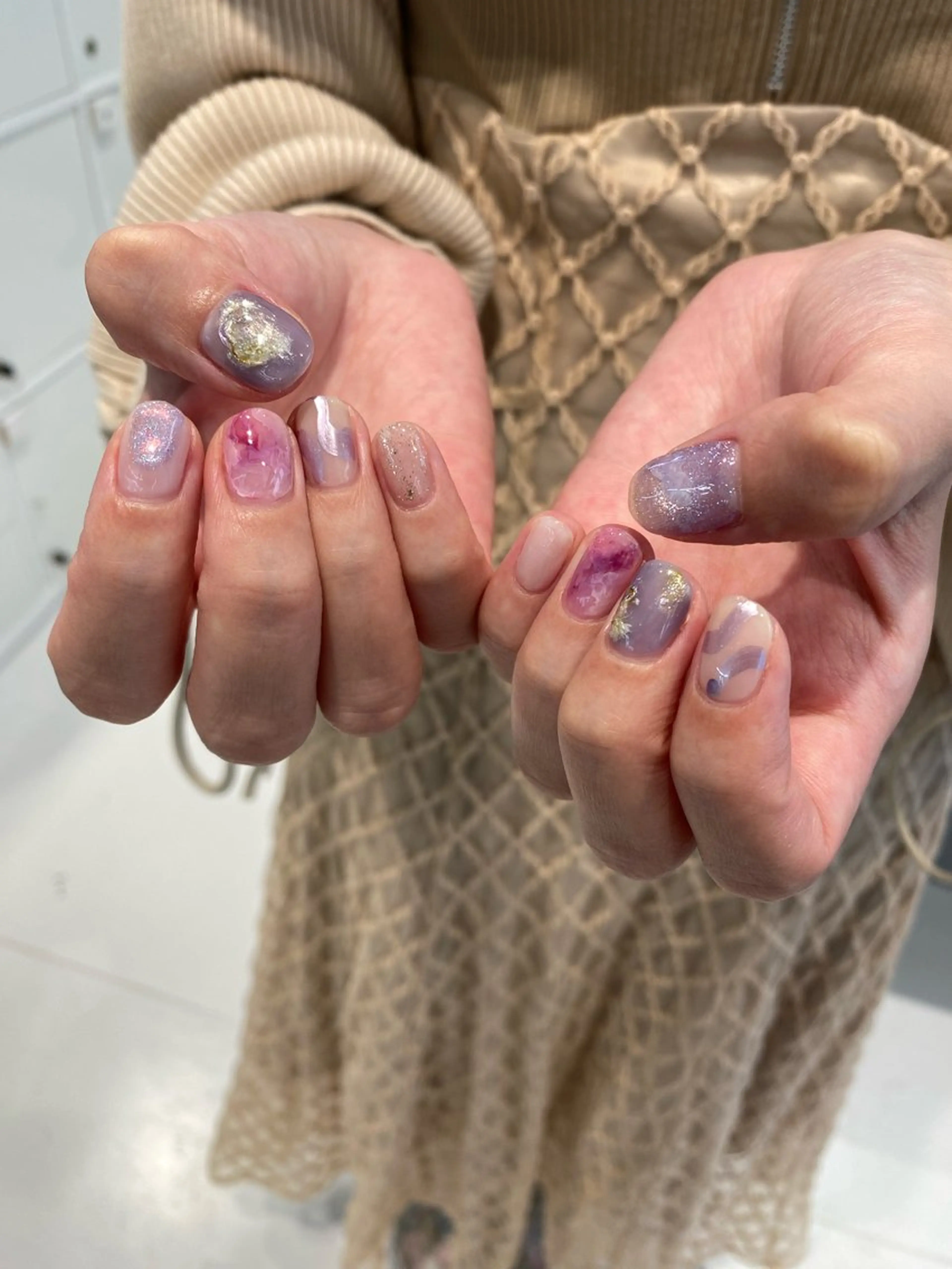 ネイル ジェルネイル マグネットネイル 持ち込み ニュアンスネイル ワンカラーネイル ハンドネイル 草加ニュアンスネイル 🌚hersのネイルデザイン