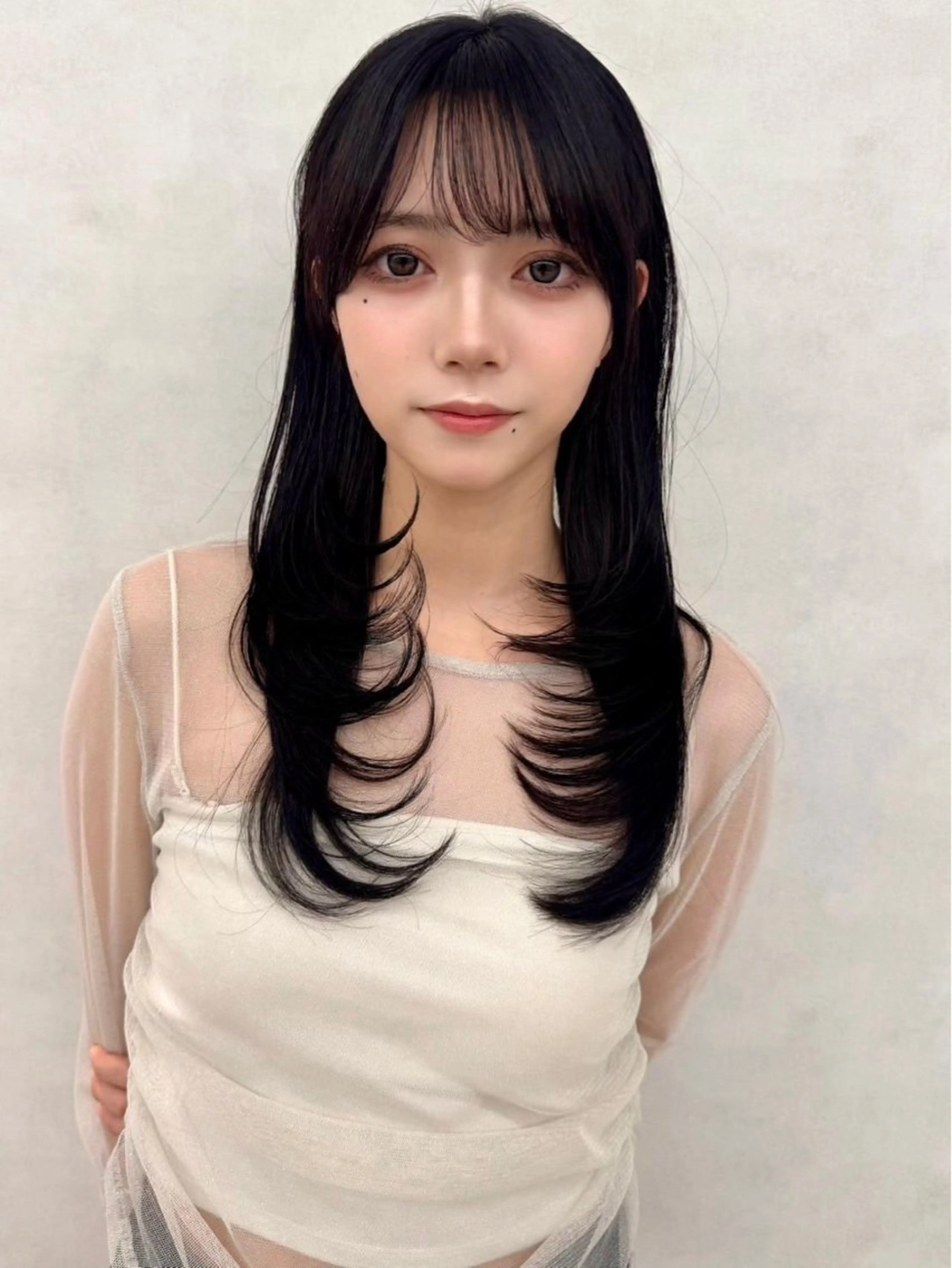 ロング カラー パーマ ヘアアレンジ カット ヘアカラー ✨韓国レイヤー/ 髪質改善✨　冨永剛のヘアスタイル