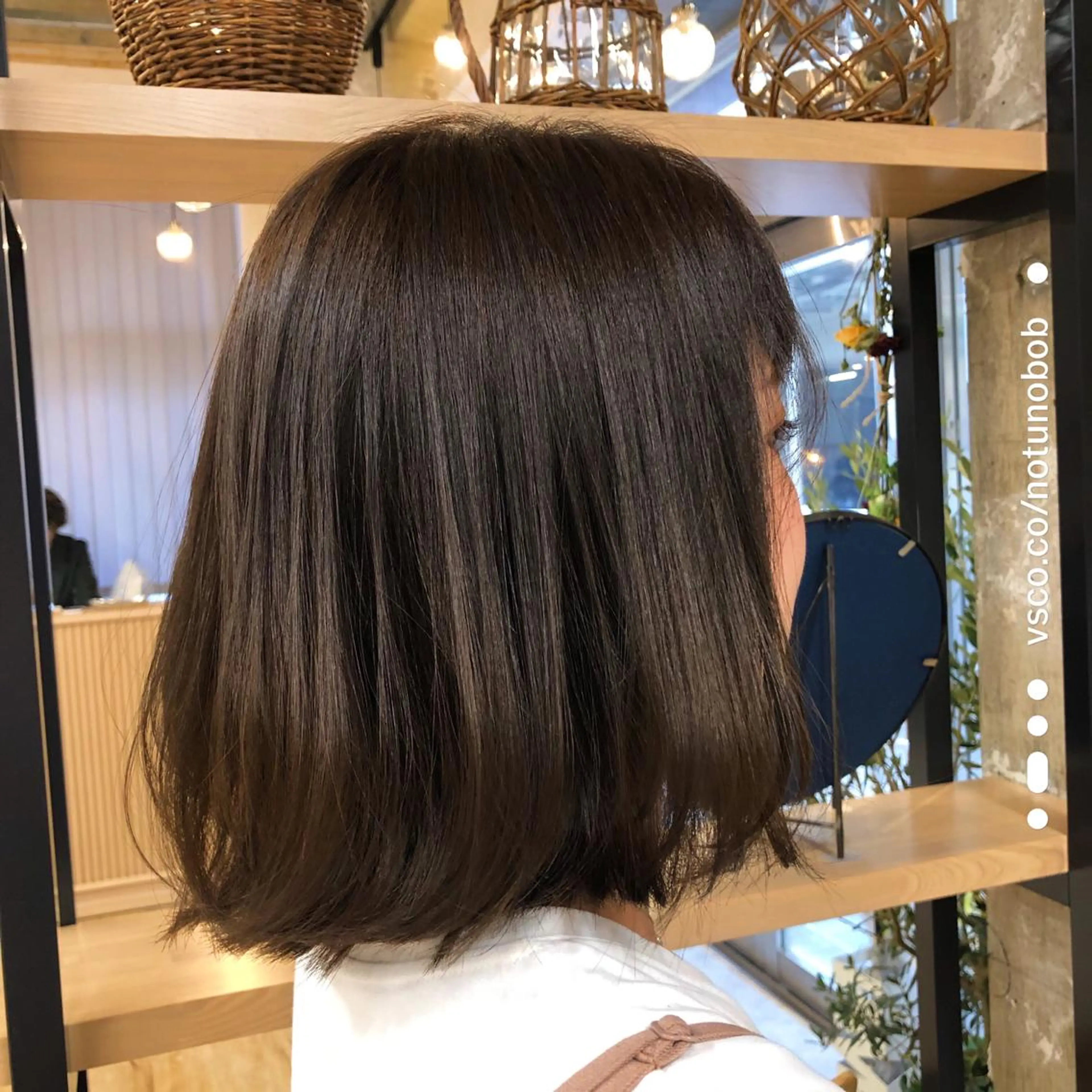 ショート ボブ 似合わせカット カット ヘアカラー ノツコウダイ /ぱつっとボブのヘアスタイル