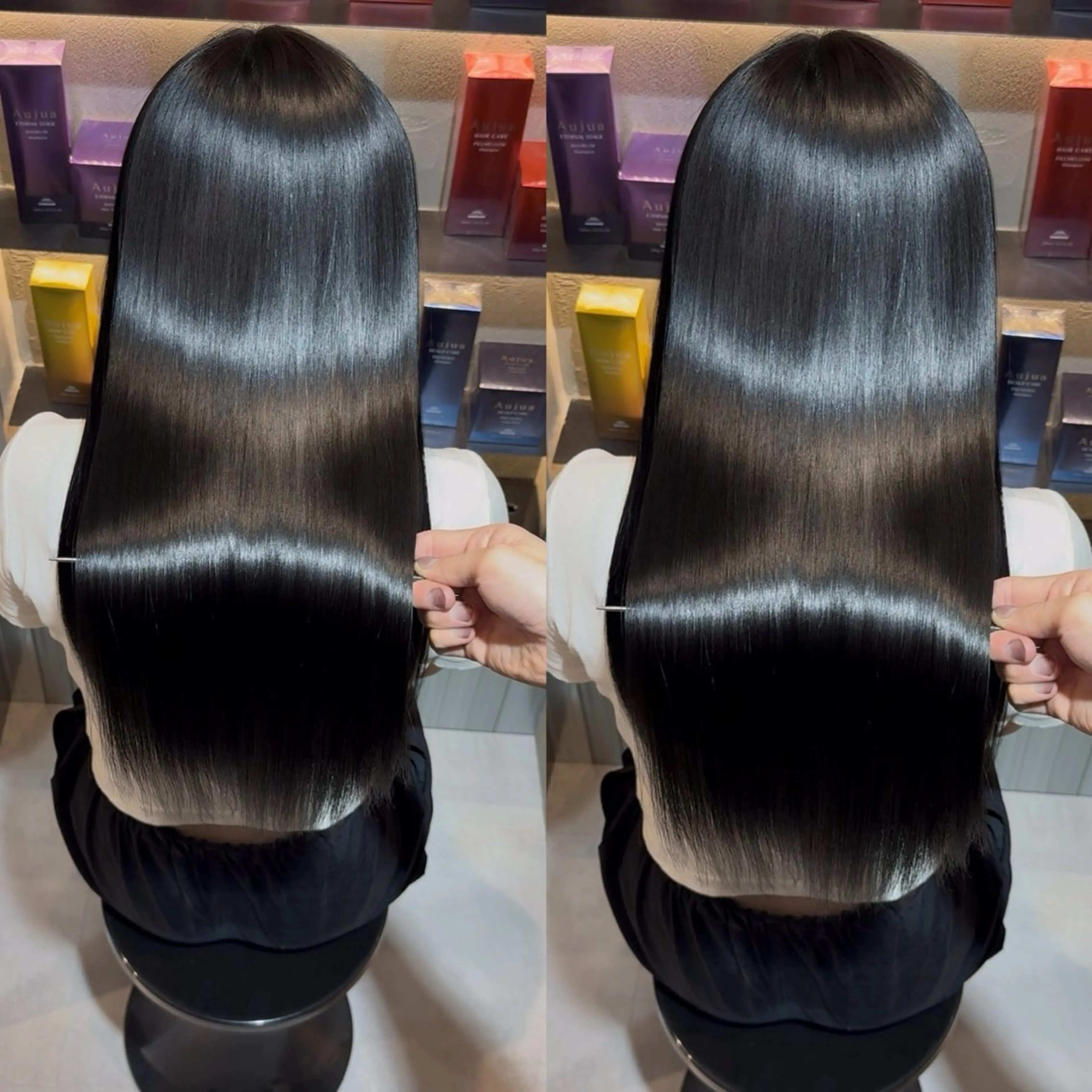 ロング カラー ブリーチ 髪質改善 縮毛矯正 トリートメント カット ヘアカラー トリートメント 髪質改善女性支持率 Ｎｏ．1💍yasuのヘアスタイル