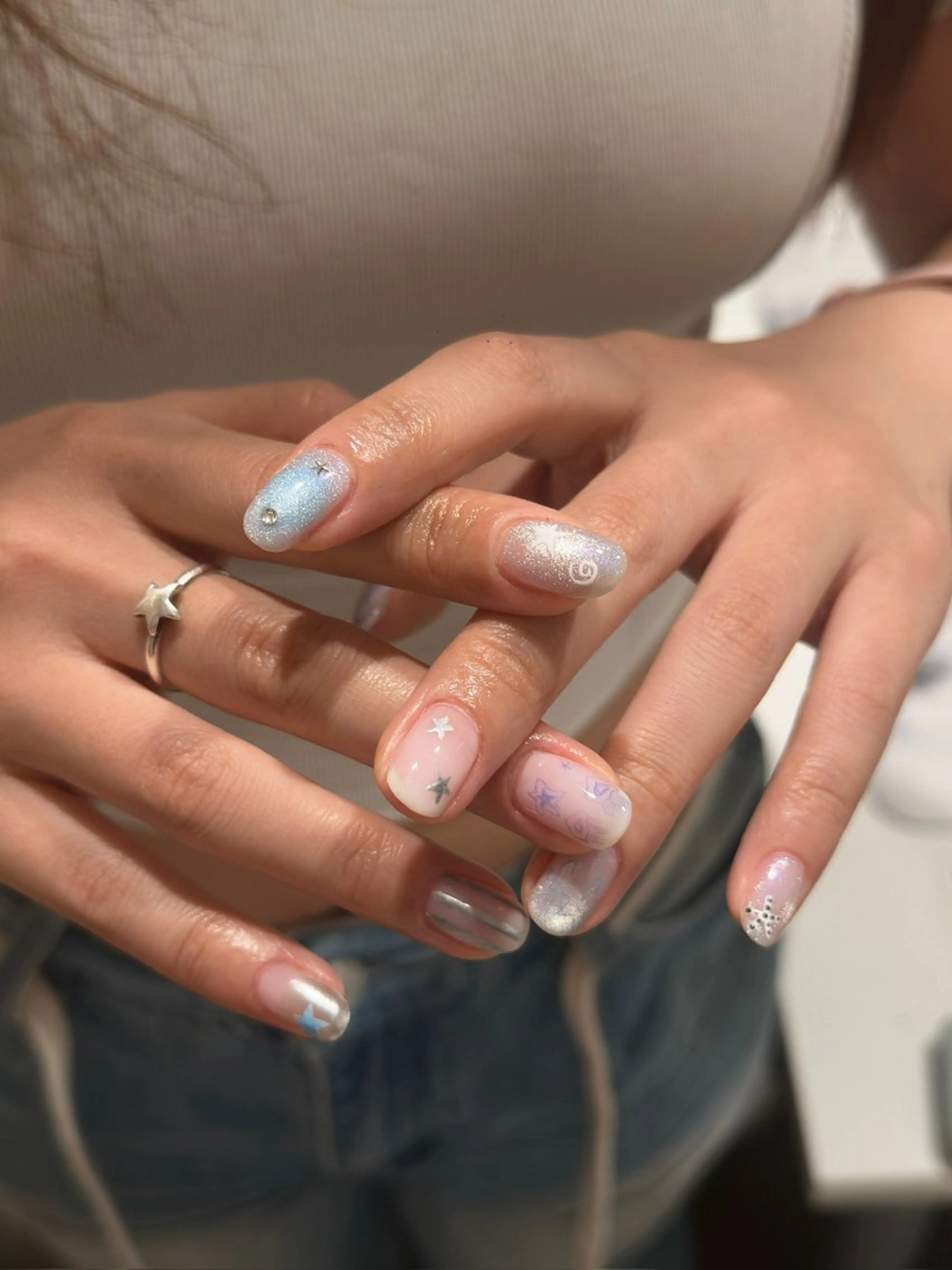 ネイル ハンドネイル 🎀フェイ フェイ🫧💗のネイルデザイン