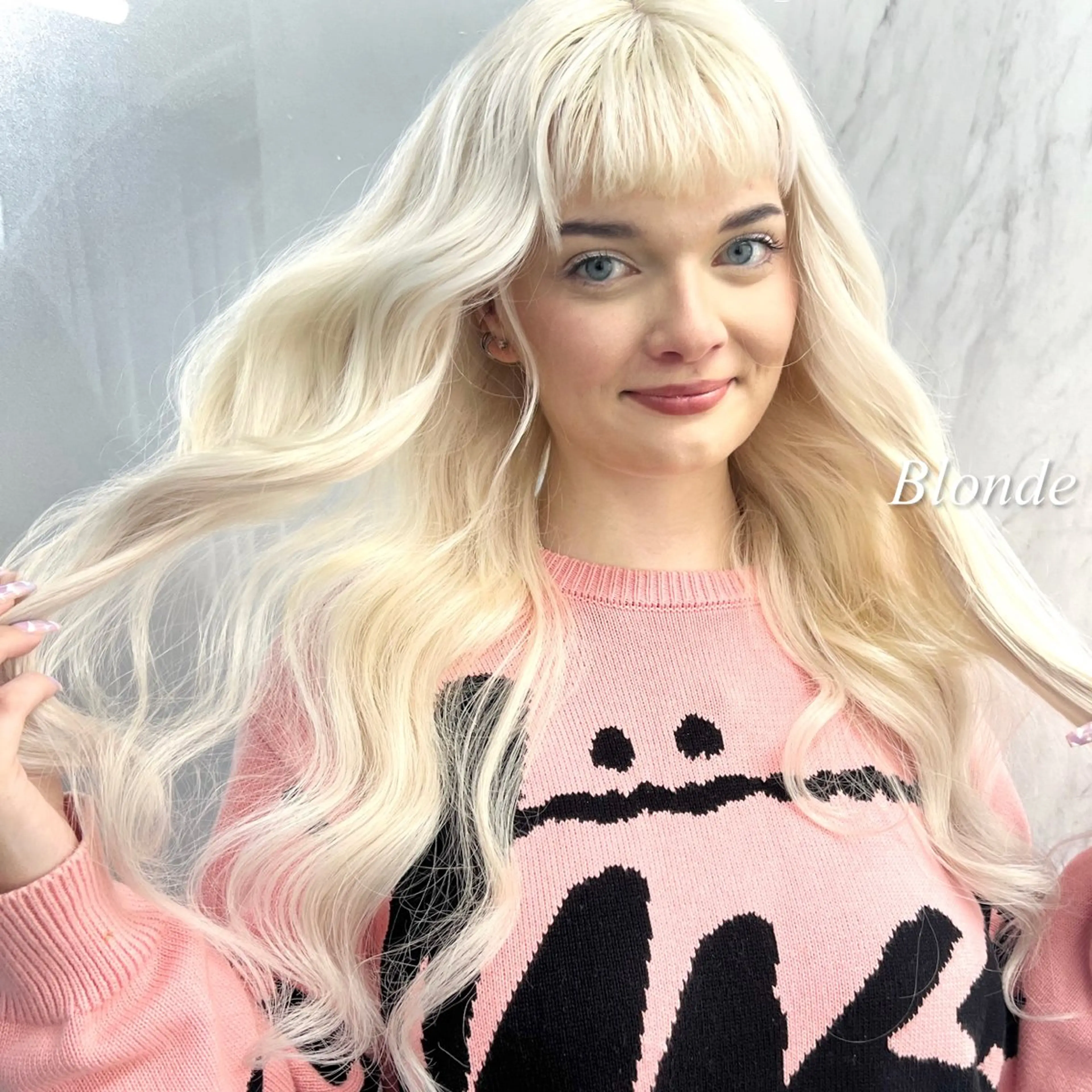 ロング カラー シールエクステ ハイトーンカラー エクステ ヘアカラー エクステ シールエクステ特化 ハイトーン、NANAのヘアスタイル