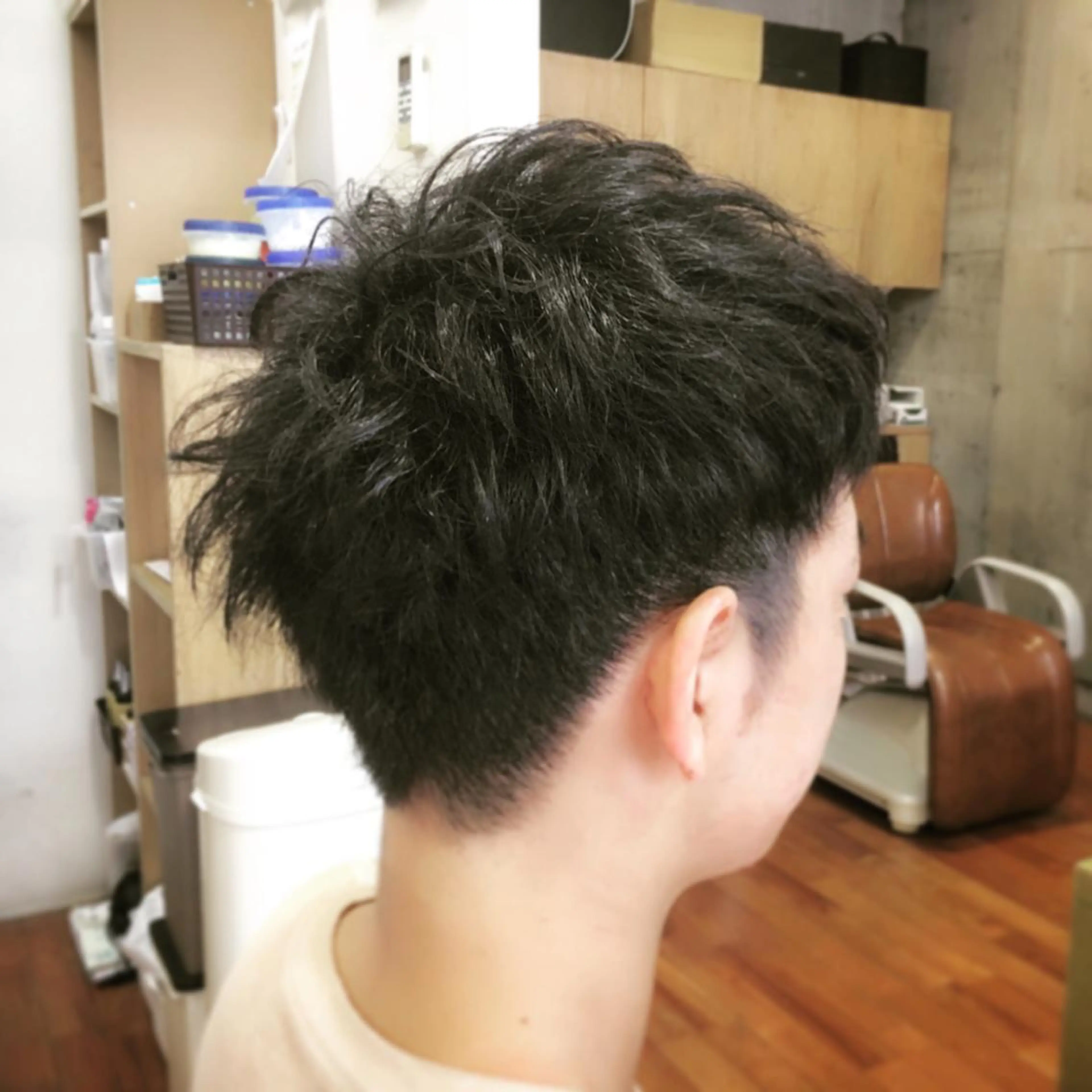 メンズ その他 ツイストスパイラル 波巻き🩵片平和香奈のヘアスタイル