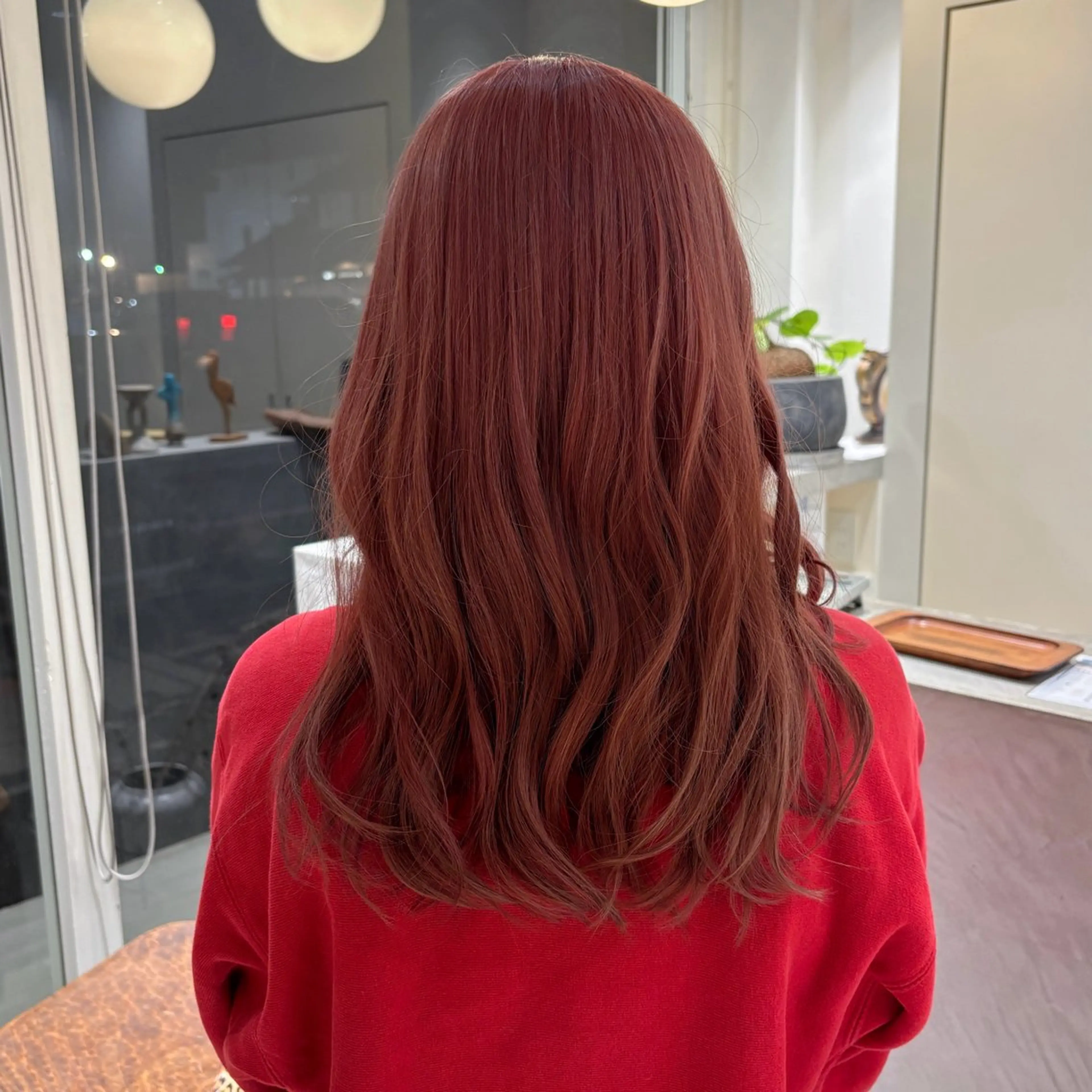 セミロング カラー ピンクカラー ヘアカラー 林 咲弥那のヘアスタイル