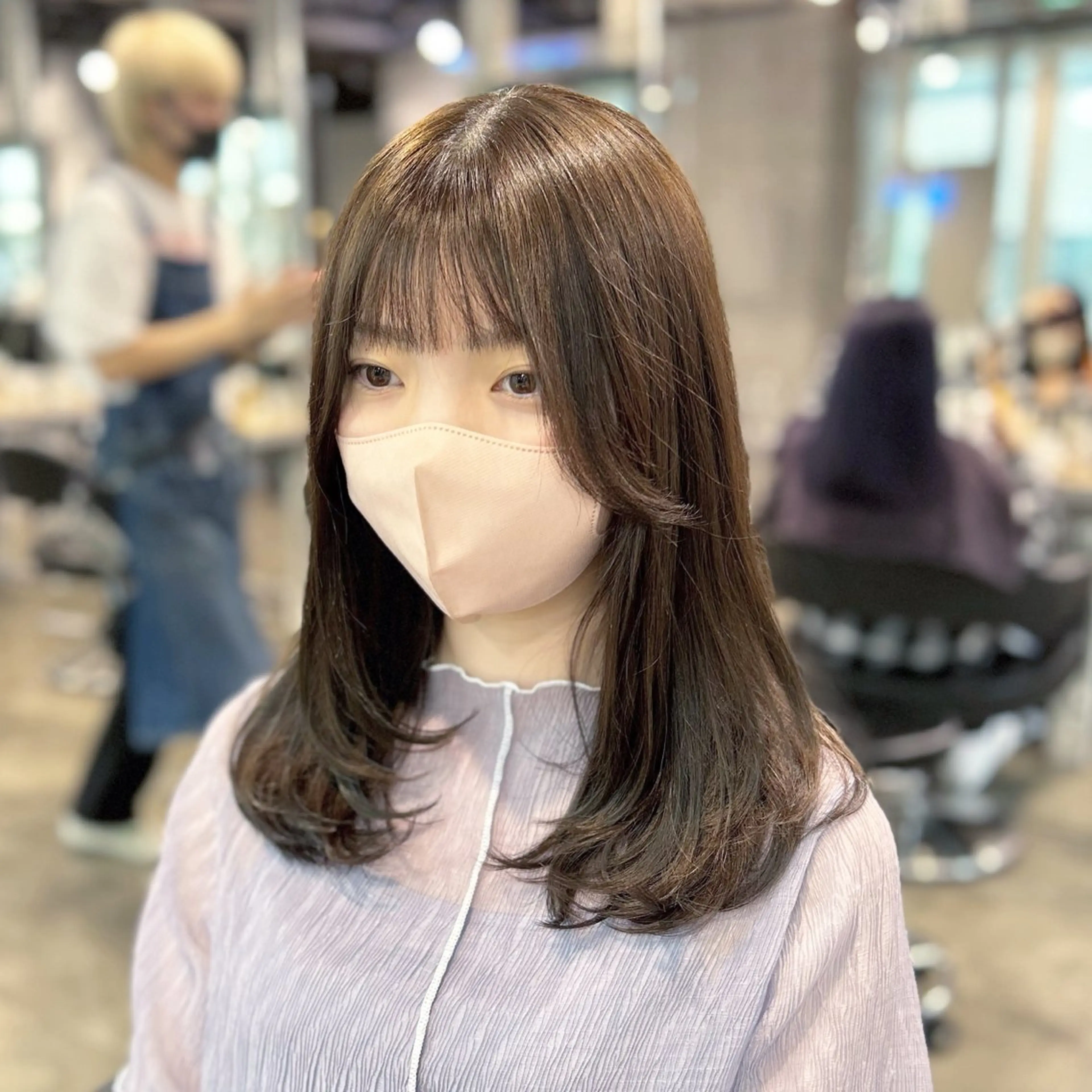 ロング カラー カット ヘアカラー トリートメント ヘアセット I'S.横浜所属・赤み消しカラー 🍀JUNKIのヘアスタイル