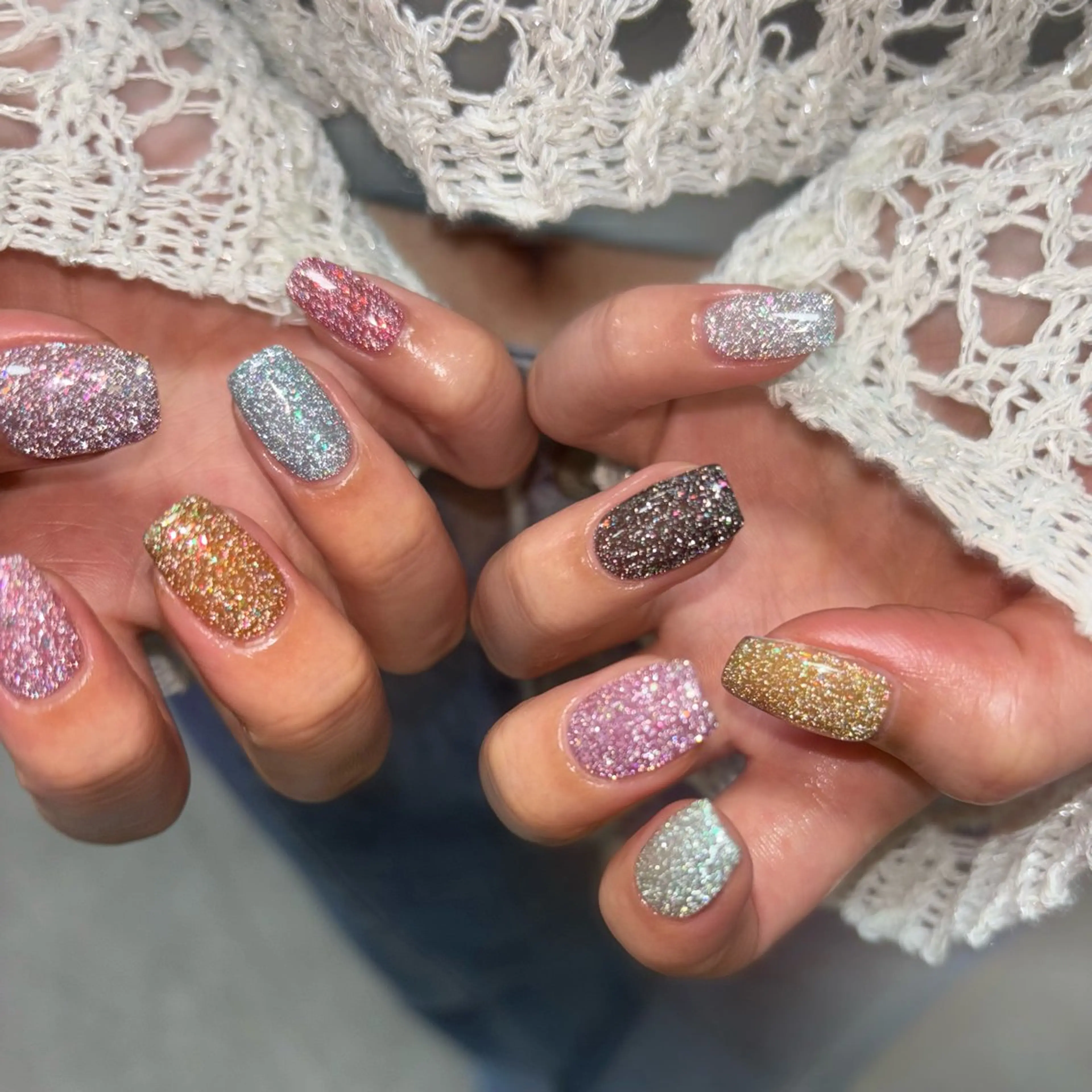 Flashnail⚡️📸6600yen【オフあり】特殊なラメでよりキラキラ光ります✨11種類から選べます💙の写真