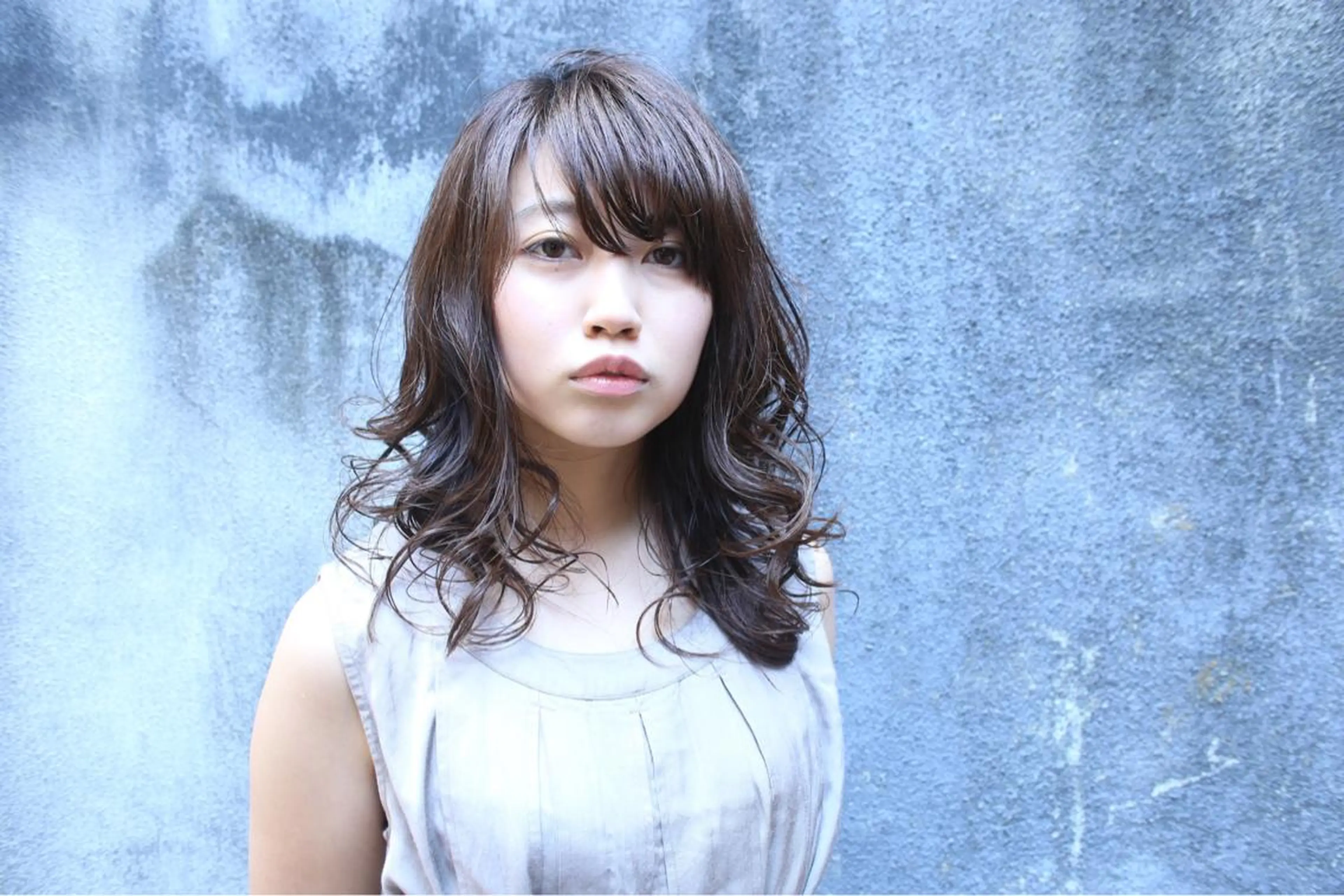 ミディアム カラー パーマ vato マンツーマンサロンのヘアスタイル