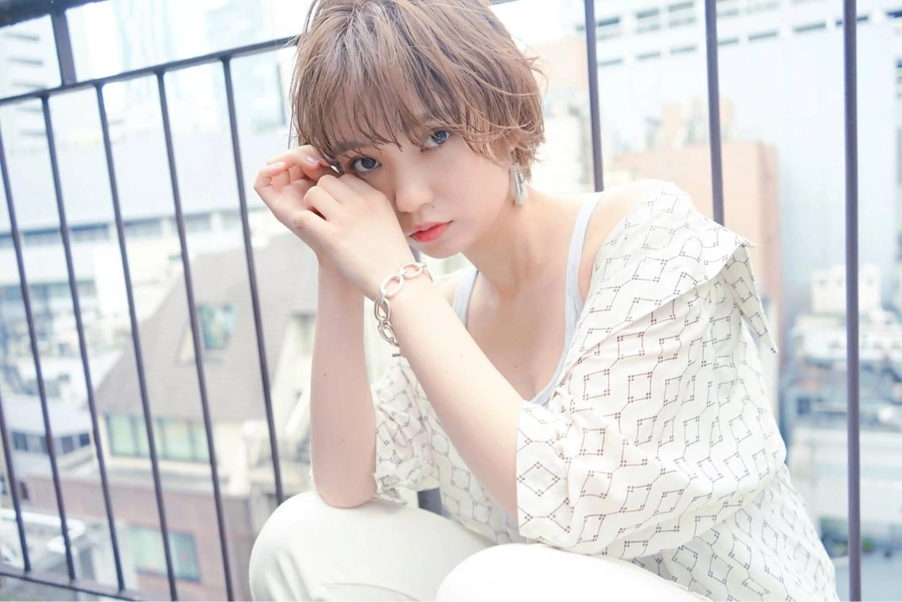 カラー ショート 丸みショート アッシュ アッシュブラウン ベージュカラー 黒髪 N° rico 名駅のヘアスタイル