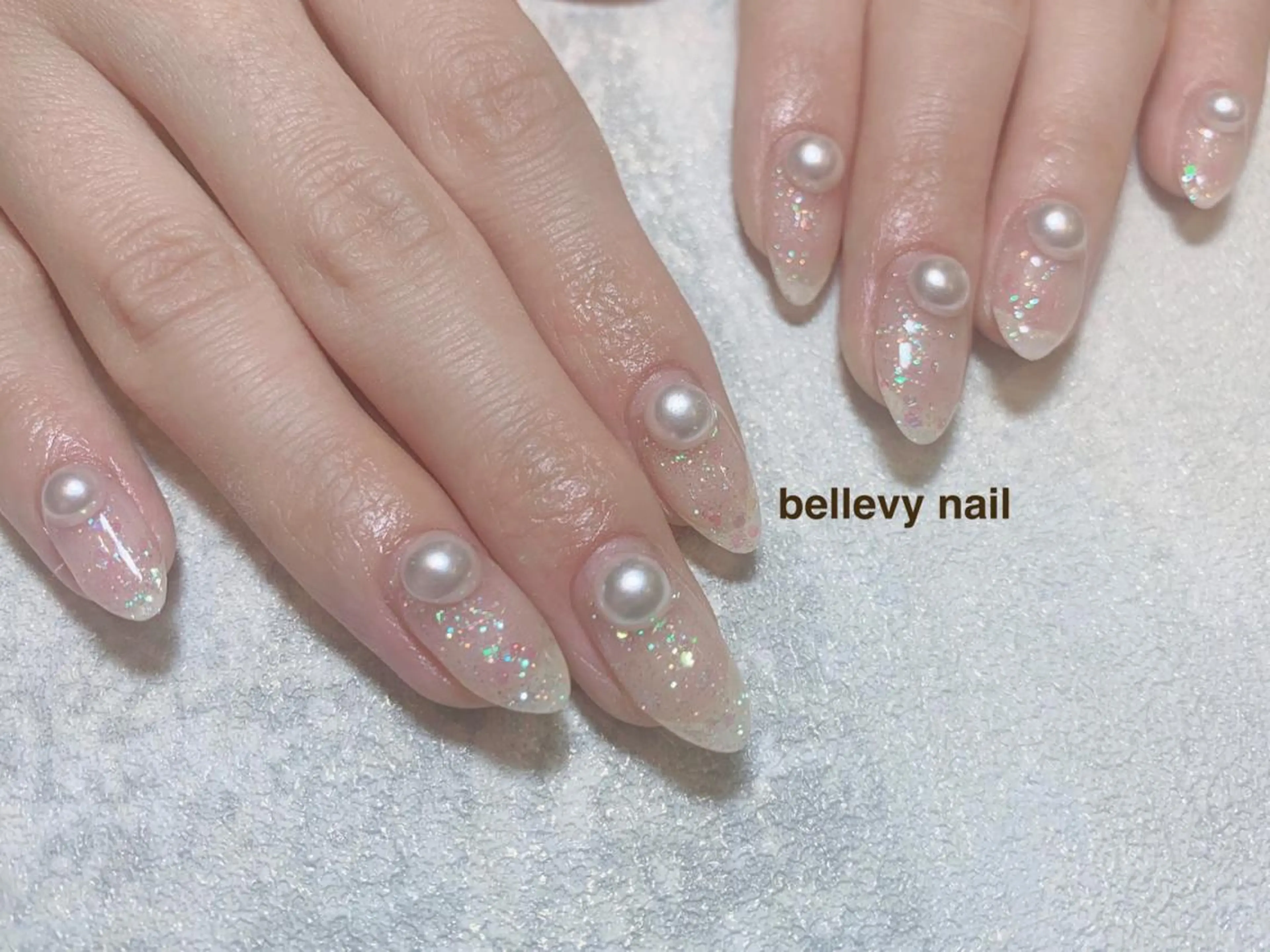 ネイル ラメ(グリッター) bellevy所属・藤原 はずきのネイルデザイン