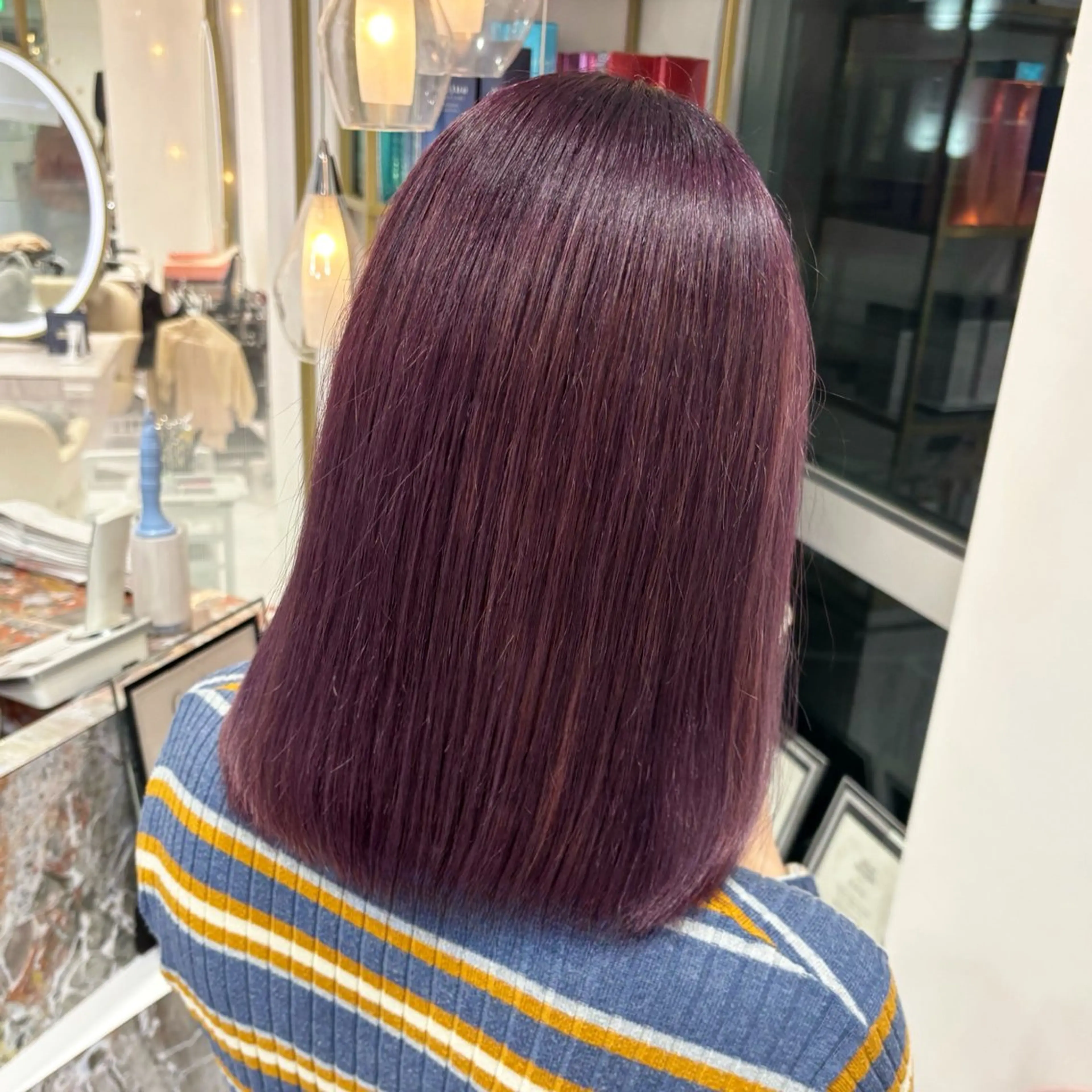 ミディアム カラー ブリーチ ヘアカラー Ayu🍯/名駅/ ハイトーン/ヘアメのヘアスタイル