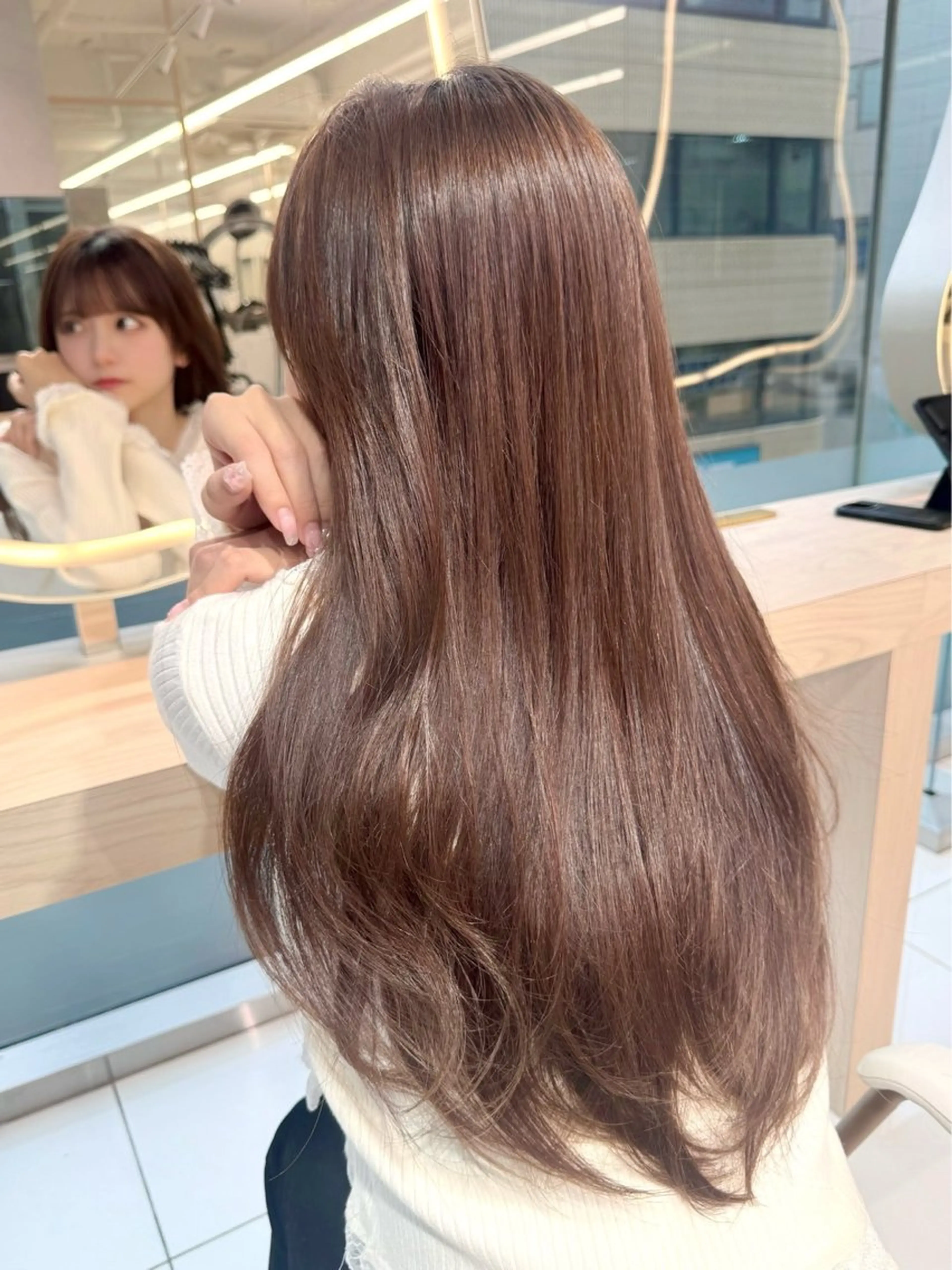 ロング カット ヘアカラー トリートメント 顔周り特化/韓国ヘア /レイヤー/琉冴のヘアスタイル