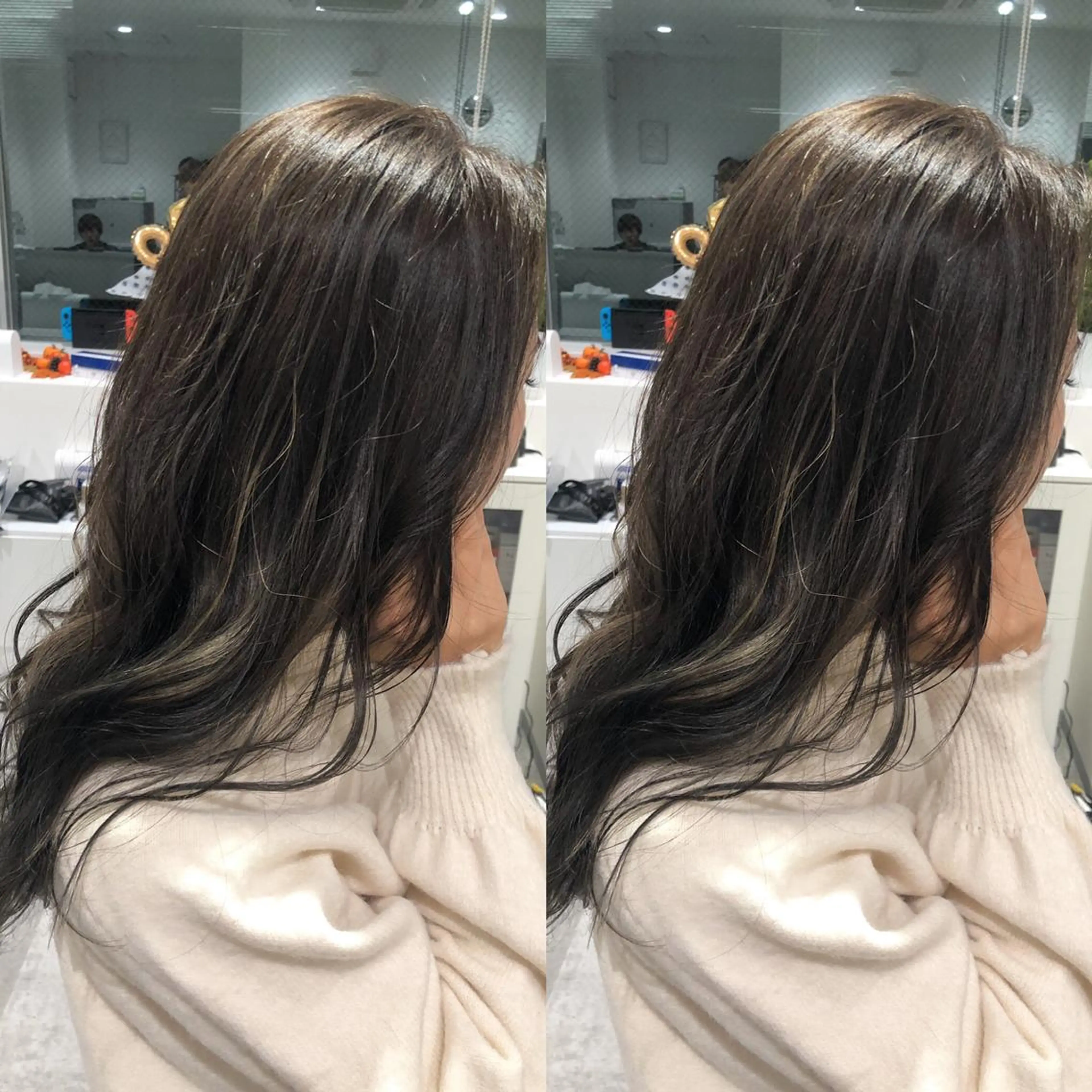 ミディアム カラー ハイライトカラー ハイライト kalahair salon ブリーチのヘアスタイル