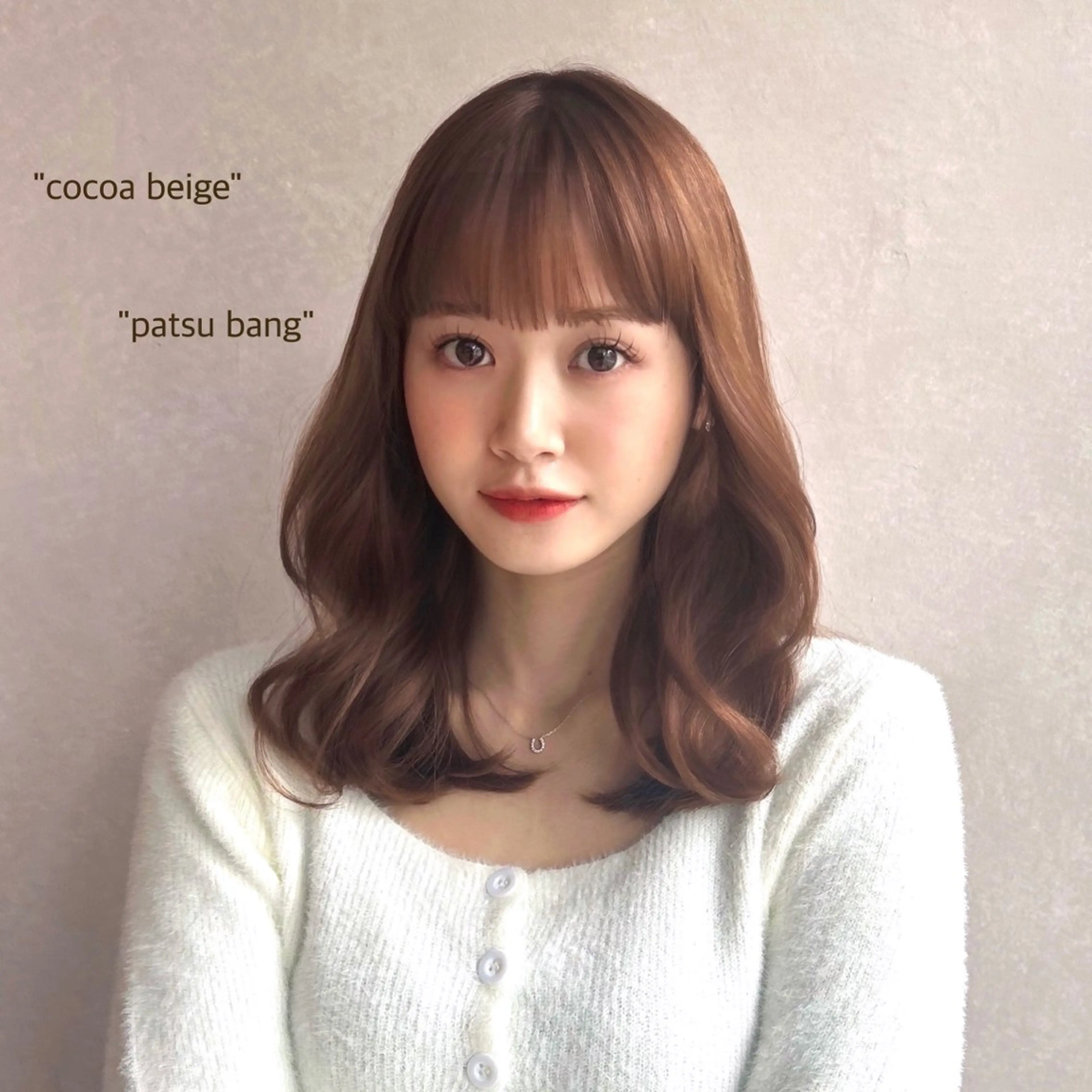 ミディアム カラー ベージュカラー ココアベージュ ミディアムヘア Chifumiのヘアスタイル